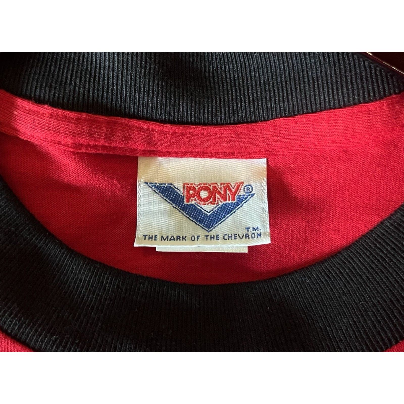 PONY VINTAGE PONY T-Shirt Mens S Red 90s Deadstock NWT USA Made Sports Club Crew Neck Size US S / EU 44-46 / 1 - 6 Thumbnail