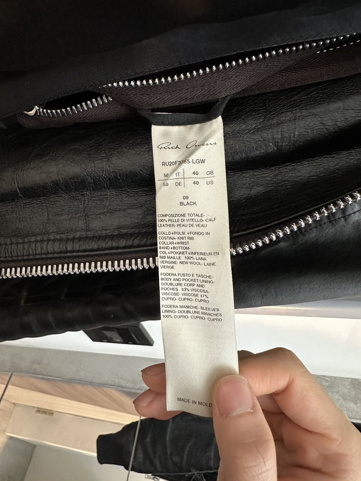 Rick Owens Rick Owens FW20 leather jacket Size US M / EU 48-50 / 2 - 8 Thumbnail