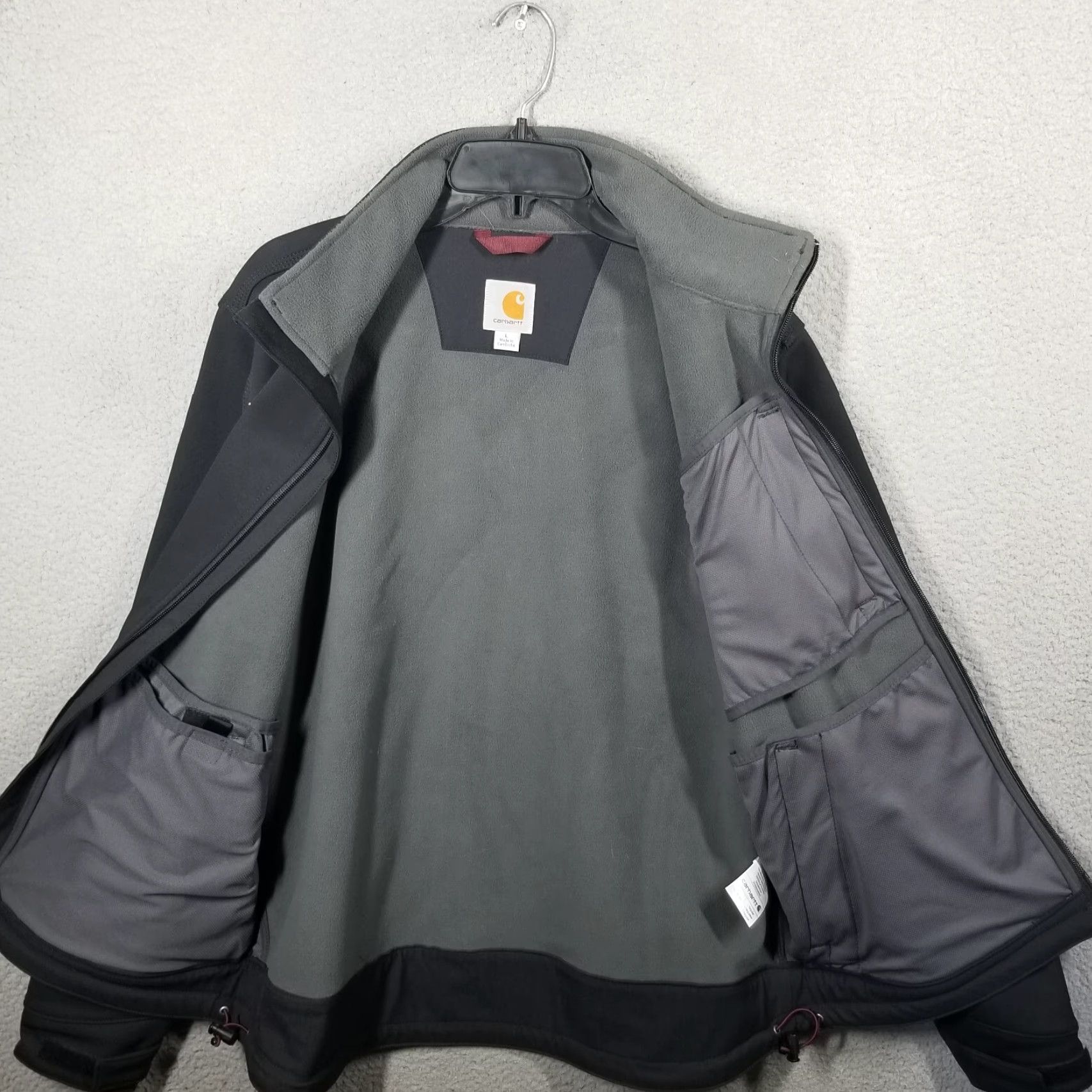 Carhartt Carhartt Jacket Mens Large Black Rain Defender Relaxed Fit Softshell Heavyweight Nylon Polyester Zipper Full Zip Accents Size US L / EU 52-54 / 3 - 3 Thumbnail
