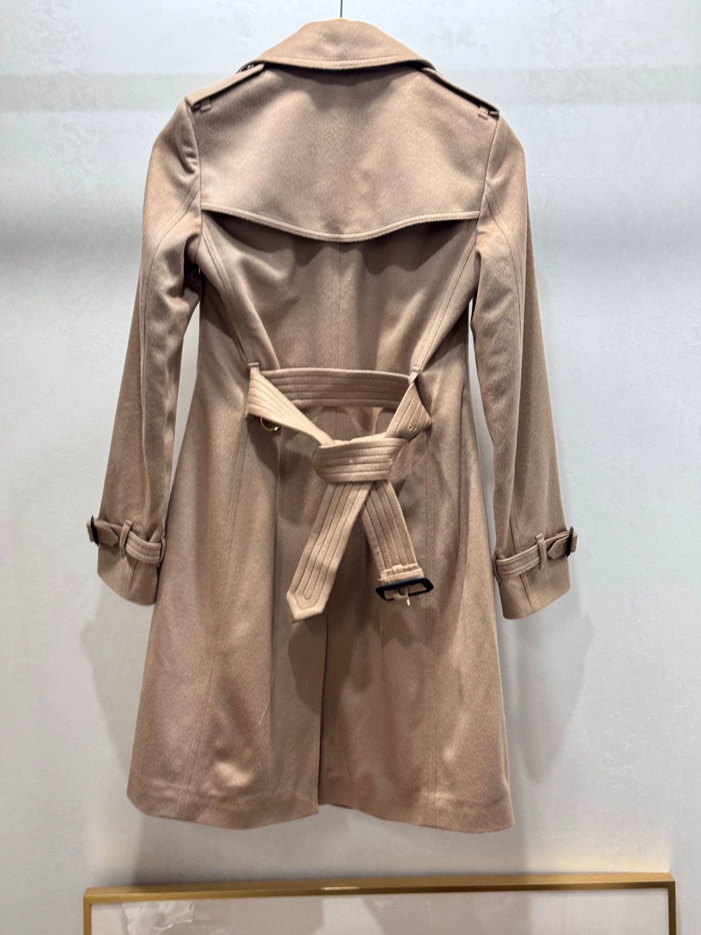Burberry 99 New Burberry Khaki Trench Coat UK4 Cashmere Size XS / US 0-2 / IT 36-38 - 5 Thumbnail
