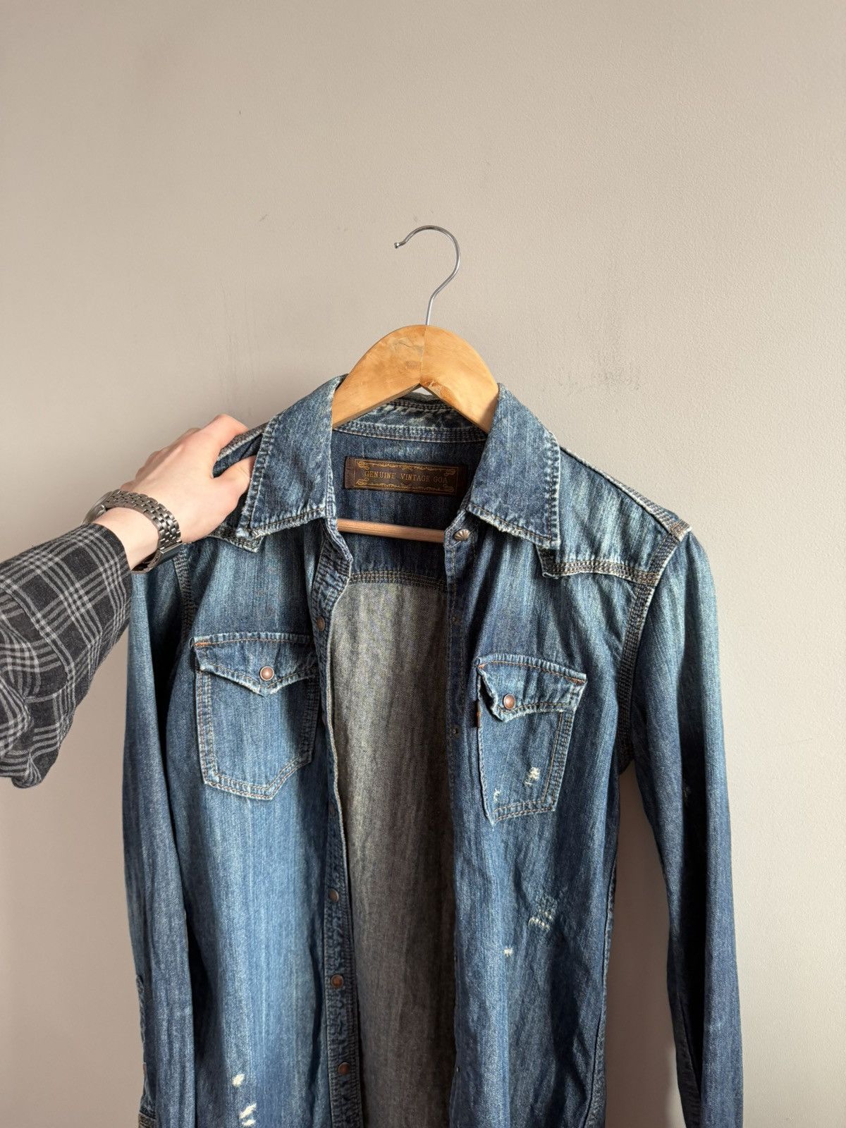 GOA GOA Genuine Vintage Distressed Denim Shirt Size US S / EU 44-46 / 1 - 8 Thumbnail