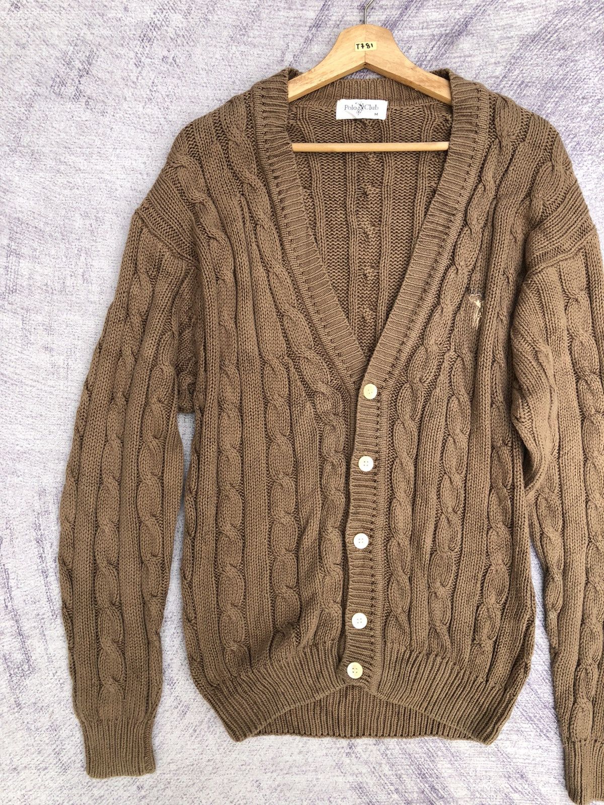 Homespun Knitwear 🔴Cardigan Polo Club Pureknit Memeri/Jumper Luxury Style Size L / US 10 / IT 46 - 4 Thumbnail