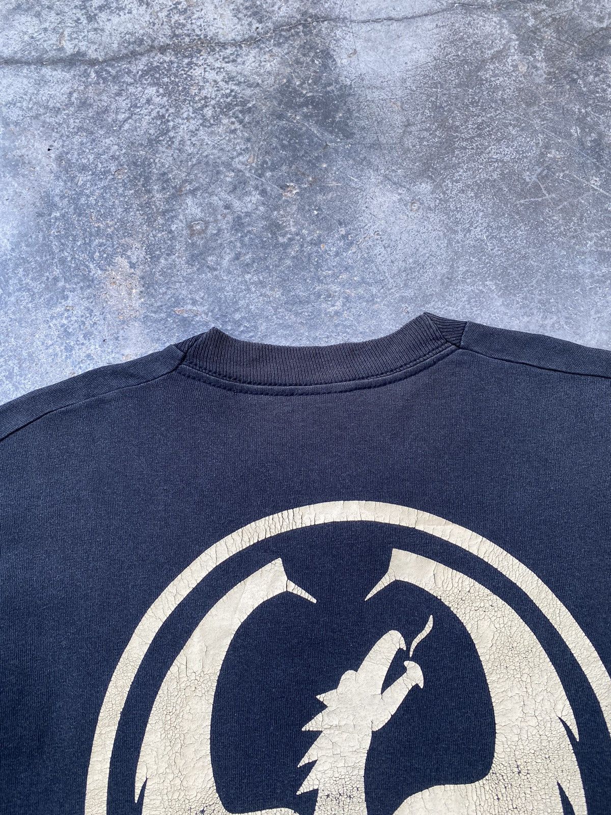 Vintage Vintage 90s Dragon Skateboards Center Thrashed Tees Size US M / EU 48-50 / 2 - 8 Thumbnail