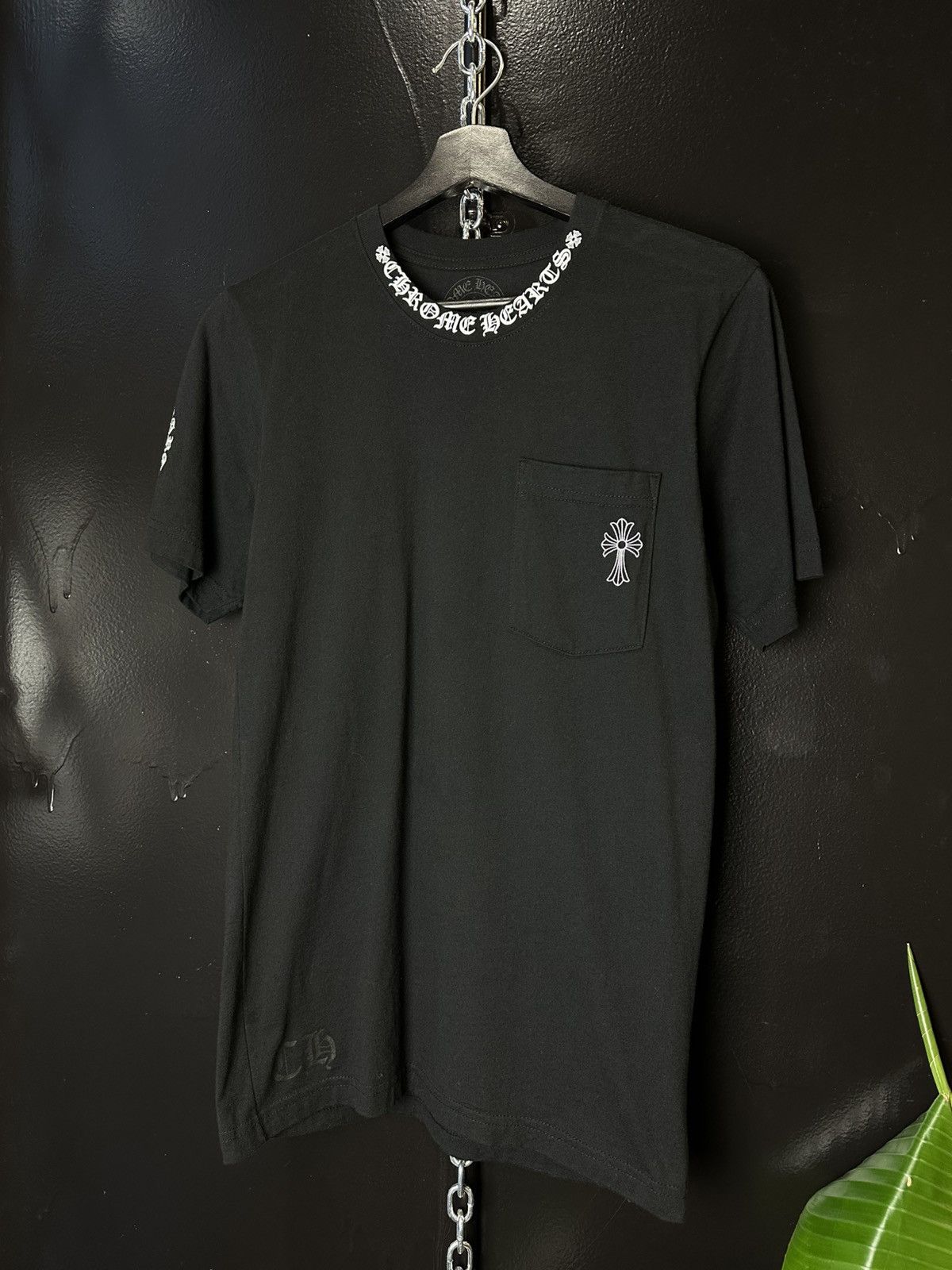 Chrome Hearts Chrome Hearts Neck Script Cross Emblem Pocket Tee Size US S / EU 44-46 / 1 - 2 Thumbnail