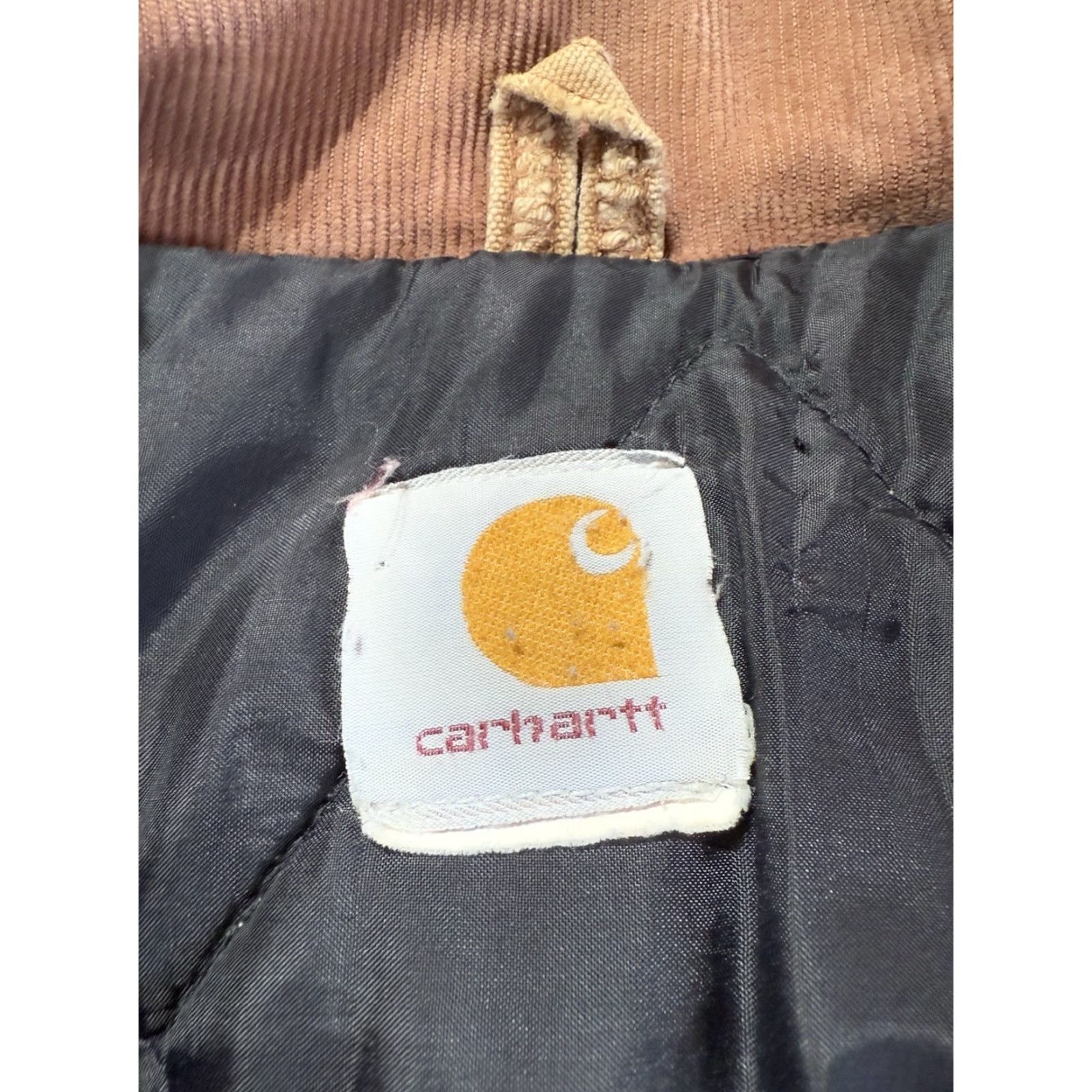 Carhartt VINTAGE Carhartt Jacket 2XL Tan Quilted Lined Coat 90s Workwear Zip Mid-Length USA 80s 90s outdoor Mens Size US XXL / EU 58 / 5 - 3 Thumbnail