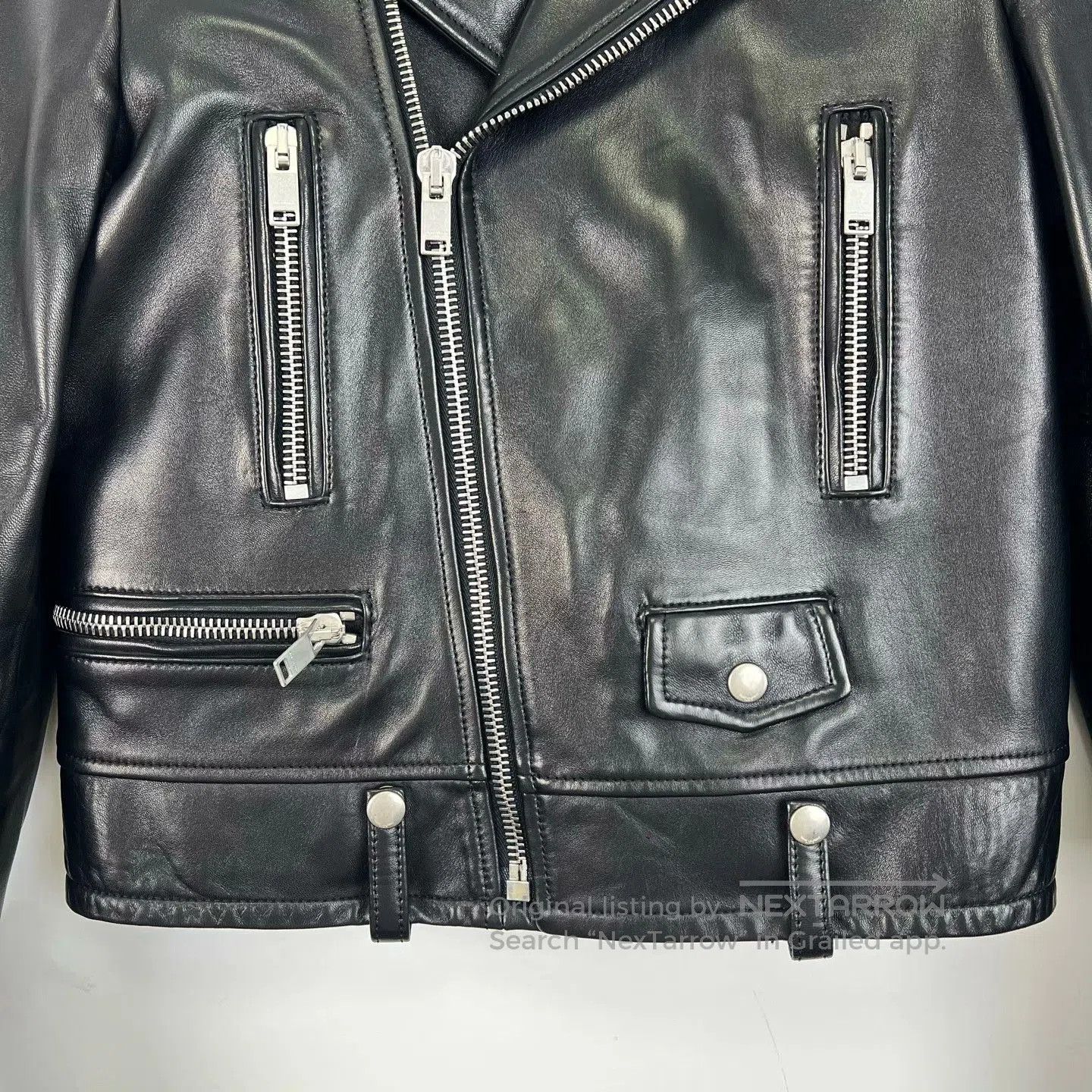 Saint Laurent Paris Saint Laurent Classic Leather Biker Jacket. Size US M / EU 48-50 / 2 - 6 Thumbnail