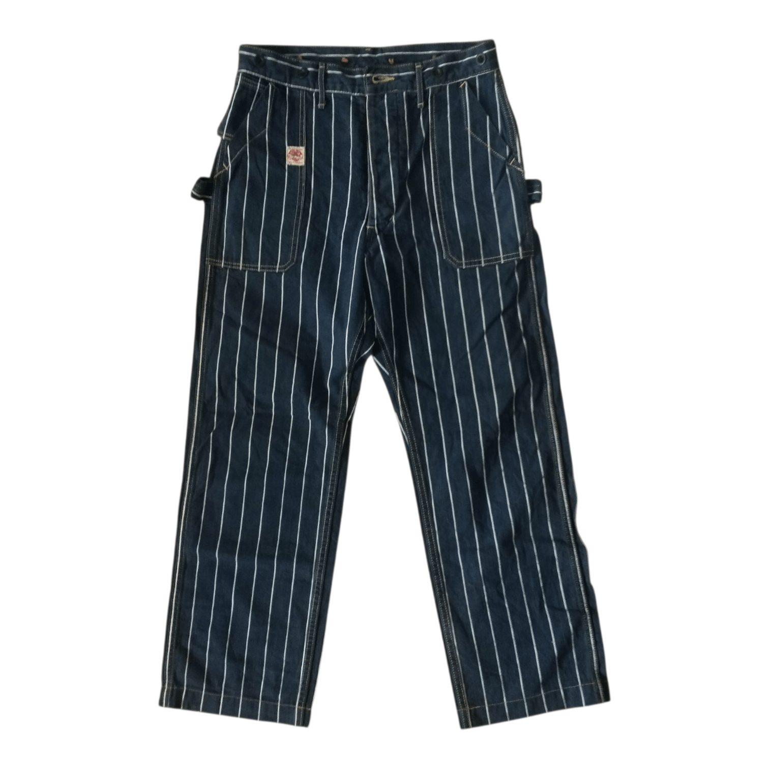 【SATIIIZ】Kib Stripe Carpenter Pants Kimbel Carpenter Pants - Hickory Stripe - Timechine Co.
