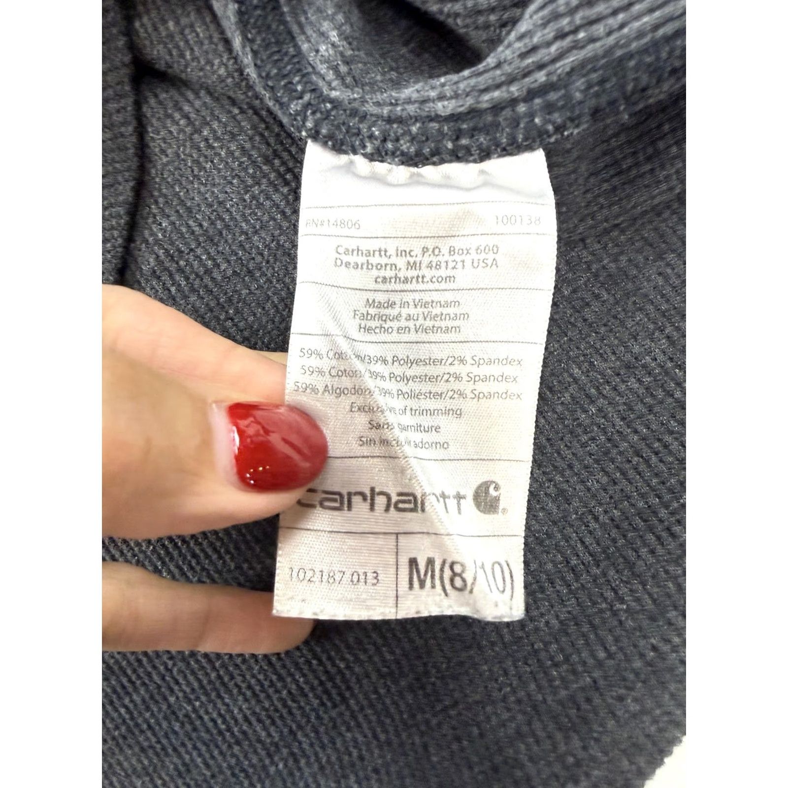 Carhartt Carhartt Shirt Womens Medium Gray Henley Long Sleeve Thermal Knit Top Size M / US 6-8 / IT 42-44 - 4 Thumbnail