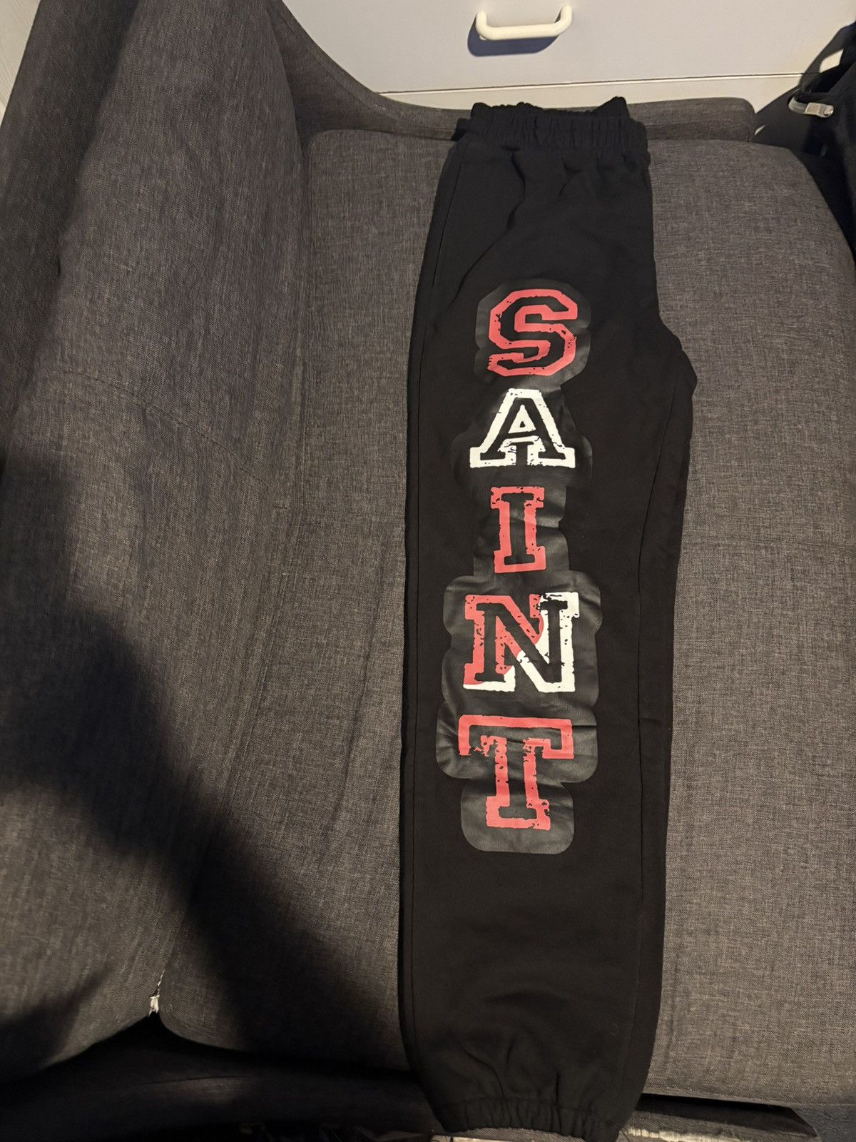 Saint Vanity LOGO SWEATPANTS "BLACK & RED" Size US 36 / EU 52 - 4 Thumbnail