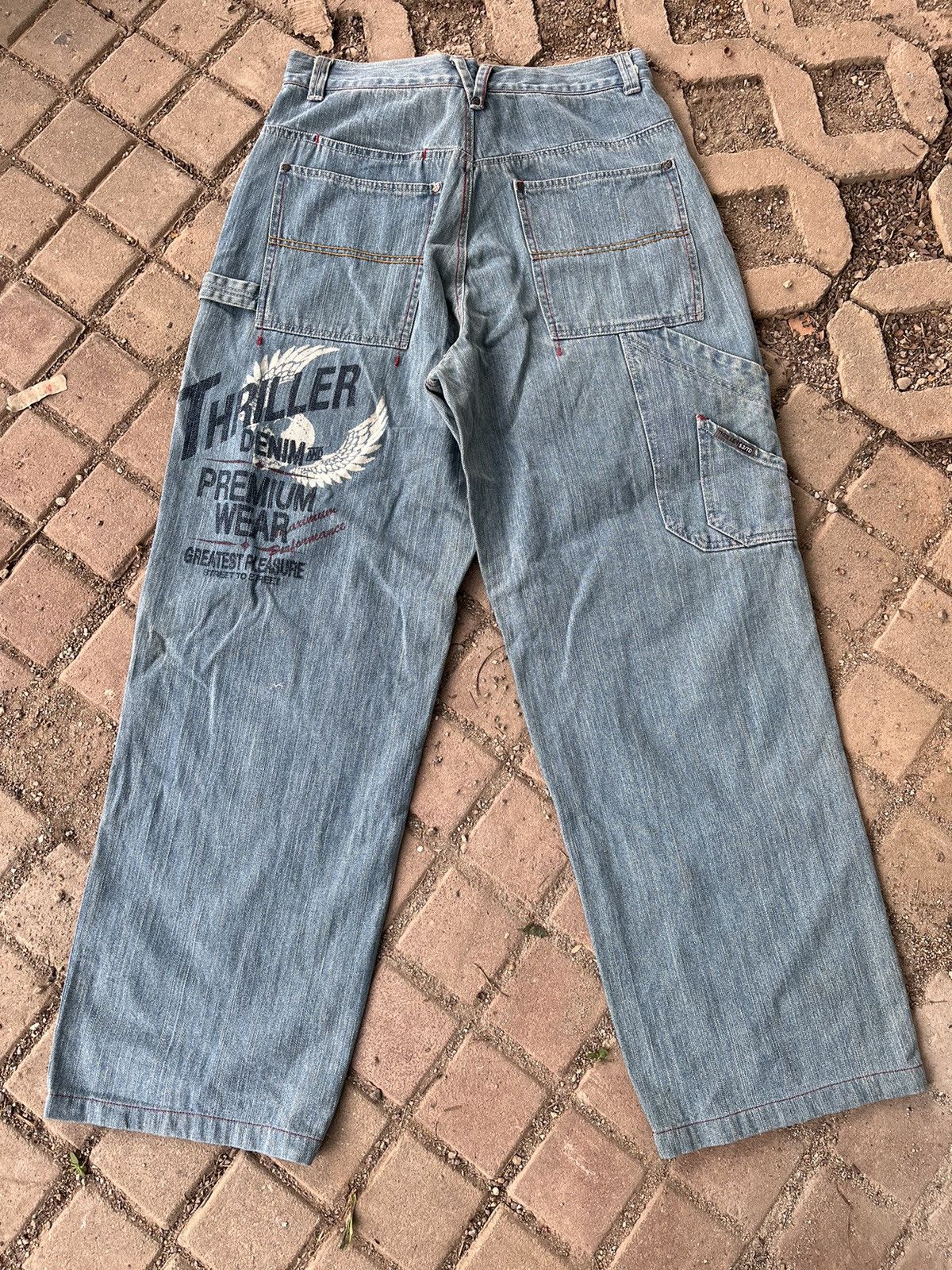Japanese Brand × Vintage Baggy Jort Thriller Denim Size US 31 - 15 Thumbnail