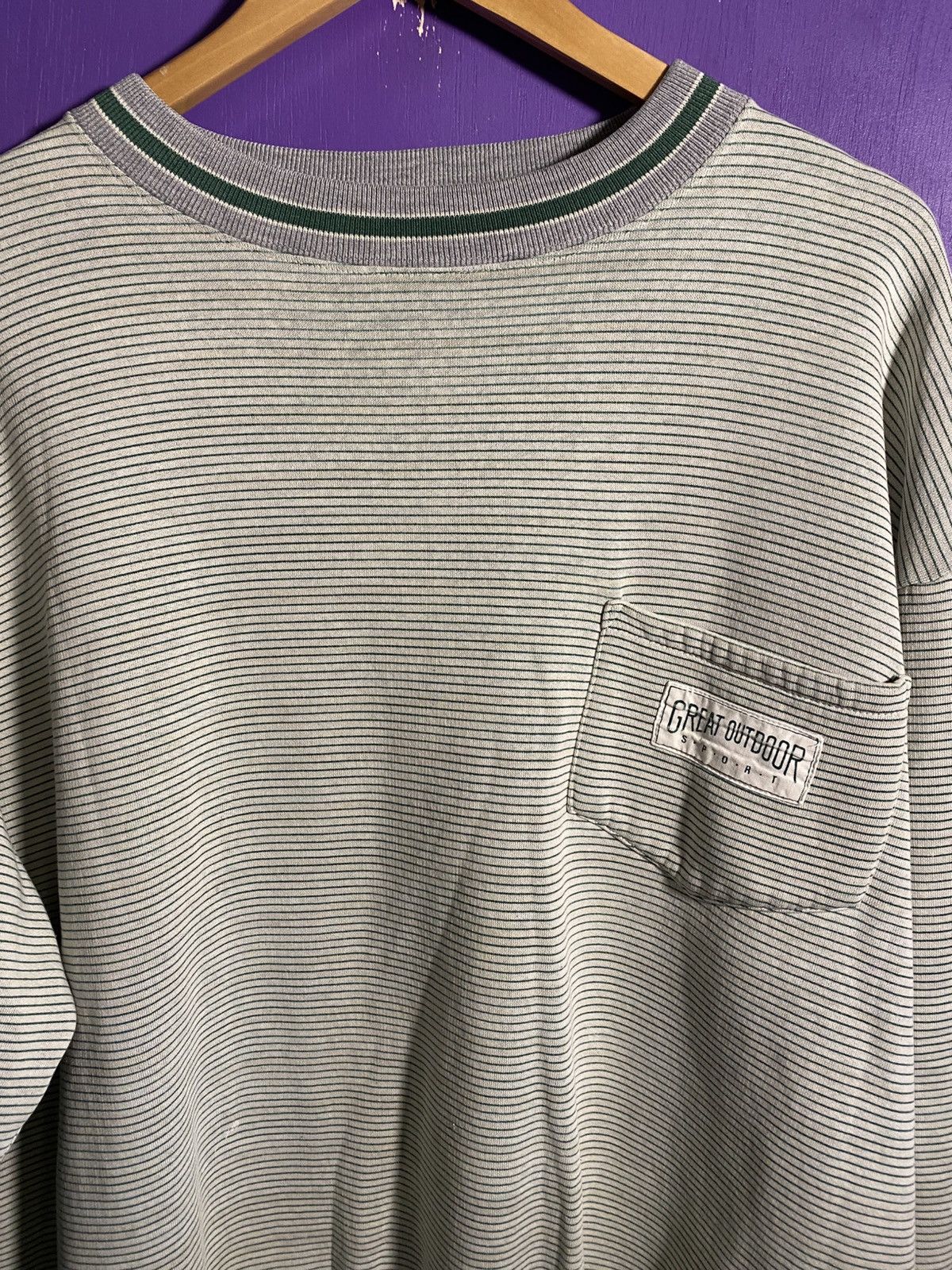 Gap Vintage 90s GAP outdoor sport pinstripe crewneck Size US XL / EU 56 / 4 - 3 Thumbnail