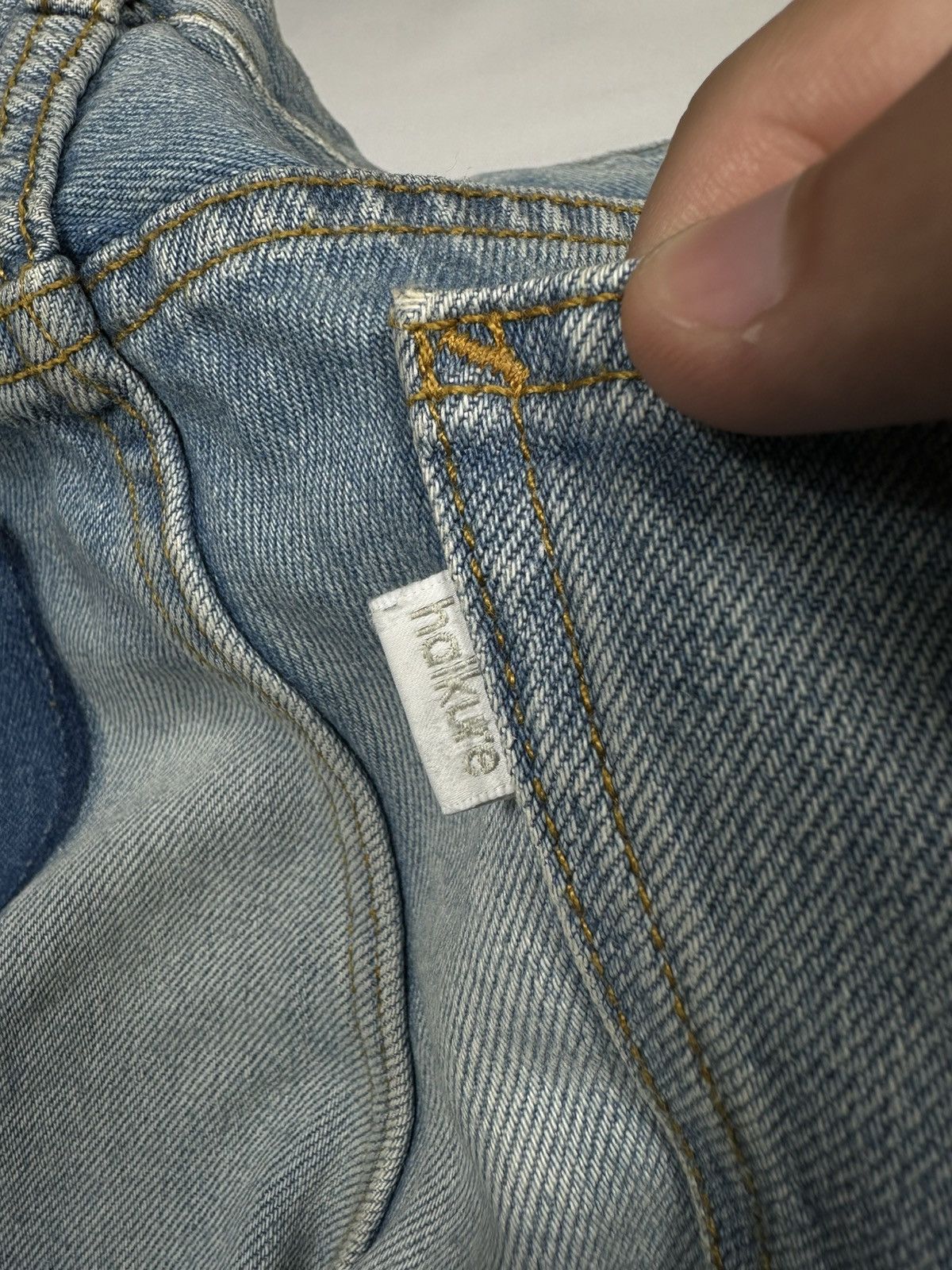 Haikure Haikure Tokyo Slim Crop Roki Denim Used Pocket Pants Jeans Size 32" / US 10 / IT 46 - 20 Thumbnail