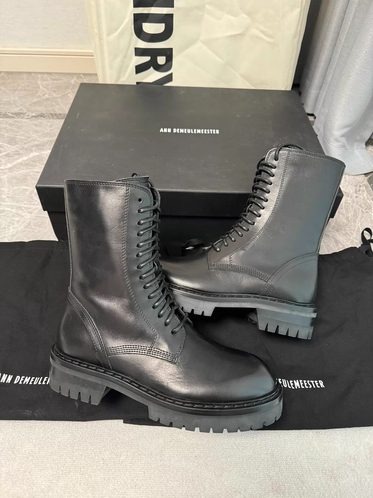 Ann Demeulemeester Ann Demeulemeester high-top combat boots 36.5 black Size US 6 / IT 36 - 7 Thumbnail