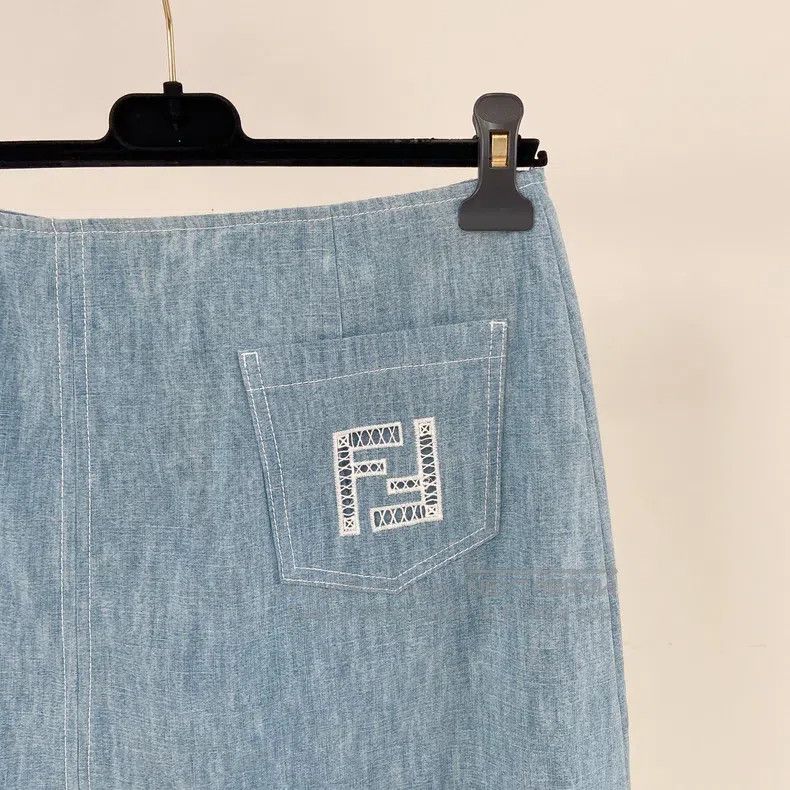 Fendi Fendi Blue denim skirt Size 37" - 5 Thumbnail