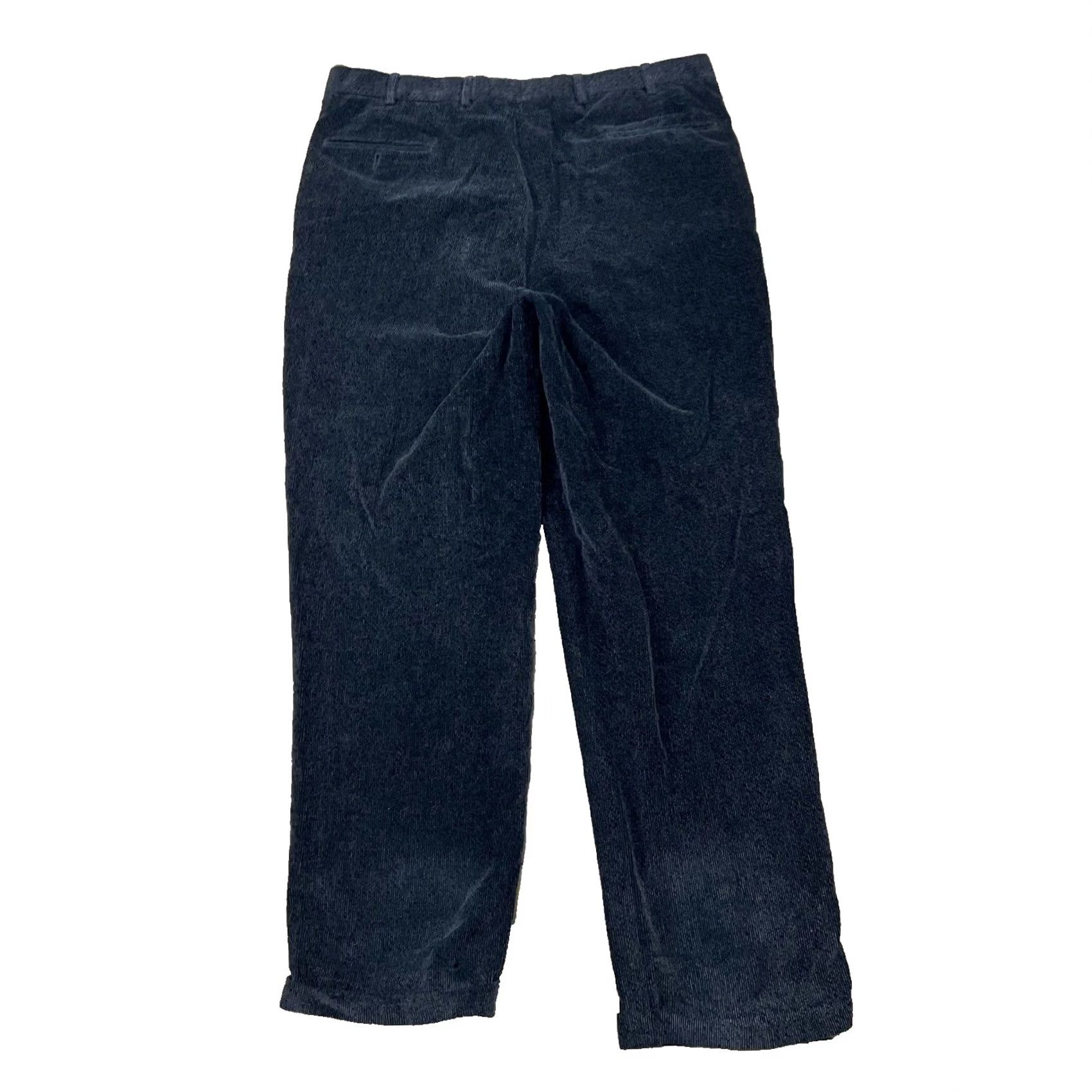 Vintage VINTAGE LINEA NATURALE Pleated Corduroy Pants Men 36x32 Charcoal Gray 90s Wale Jeans Pants Mens Size US 36 / EU 52 - 2 Thumbnail