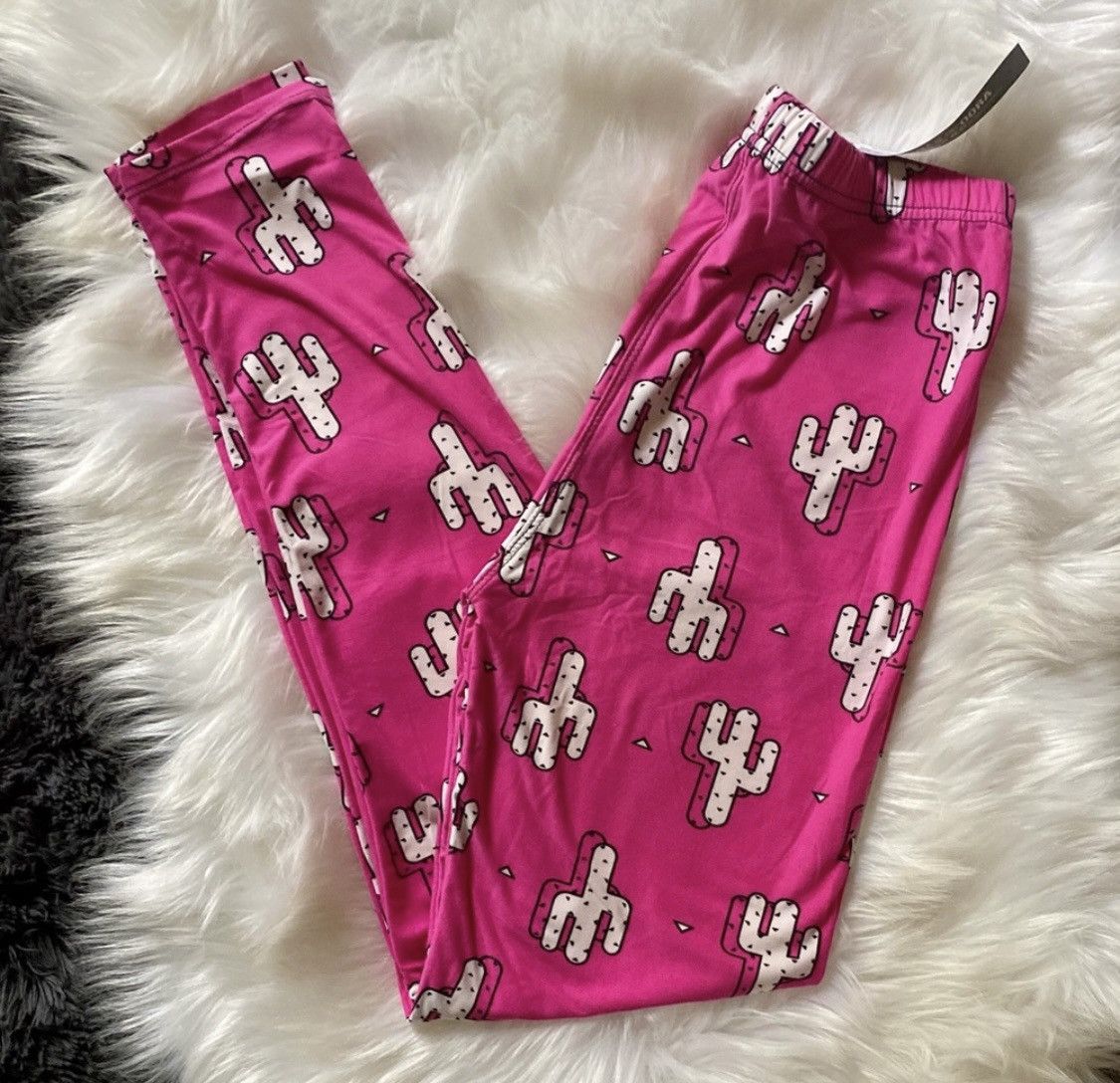 Other AGNES & DORA HOT PINK CACTUS LEGGINGS SIZE S/M Size 26" / US 2 / IT 38 - 7 Thumbnail