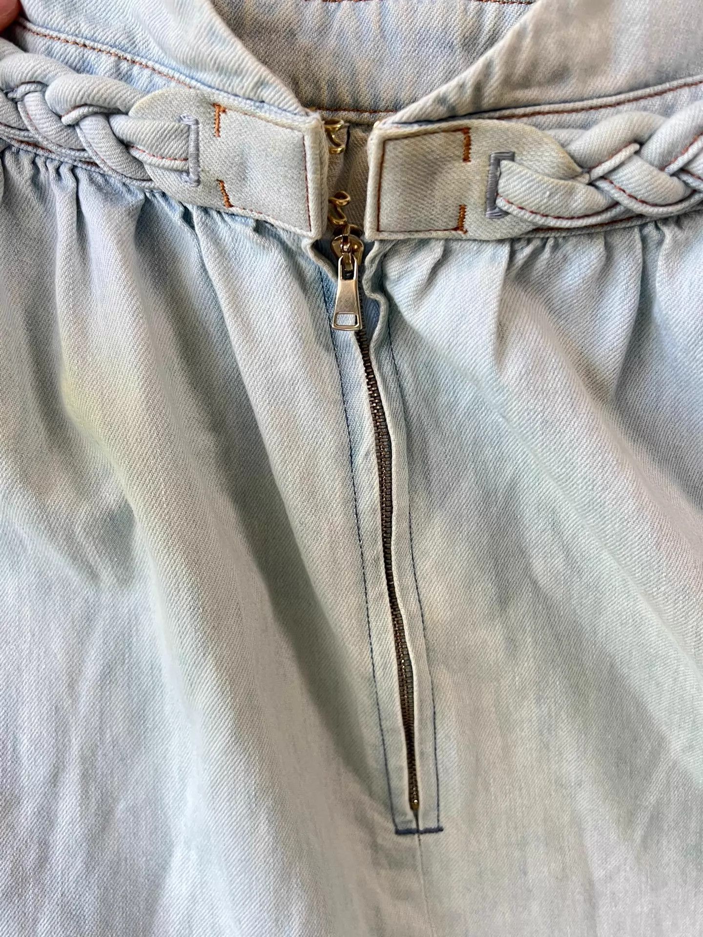 Valentino Valentino 04 Light Blue Denim Open Back Dress 165/80A Size S / US 4 / IT 40 - 5 Thumbnail
