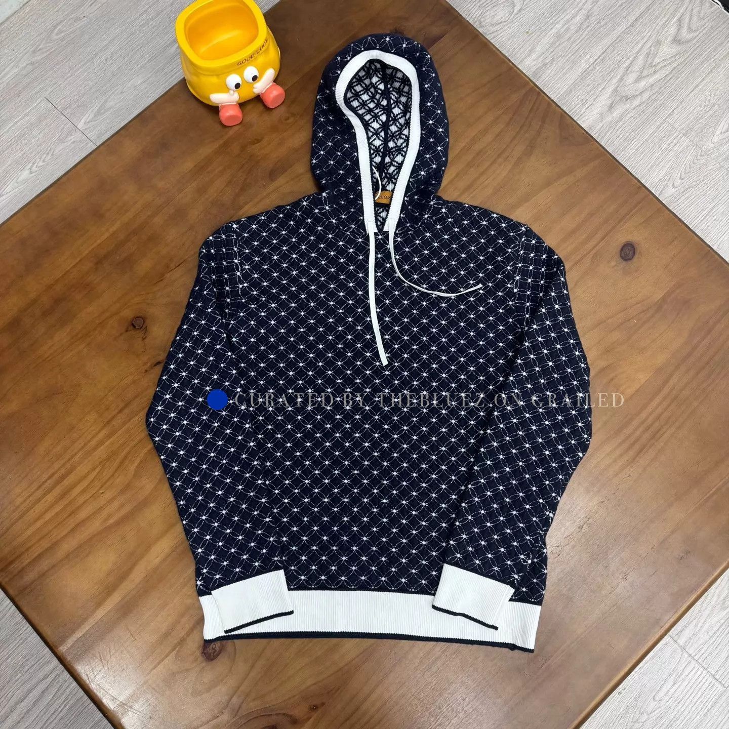 Louis Vuitton Jacquard Multi Hoodie in Blue and White Size US M / EU 48-50 / 2 - 1 Thumbnail