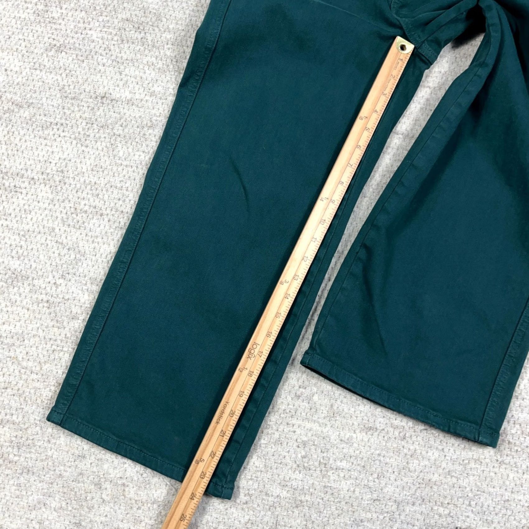 Vintage Judy Blue Jeans Women 28 Green Wide-Leg Denim 5-Pocket High Rise Stretch Comfortable Modern Classic Shoes Size 28" / US 6 / IT 42 - 6 Thumbnail