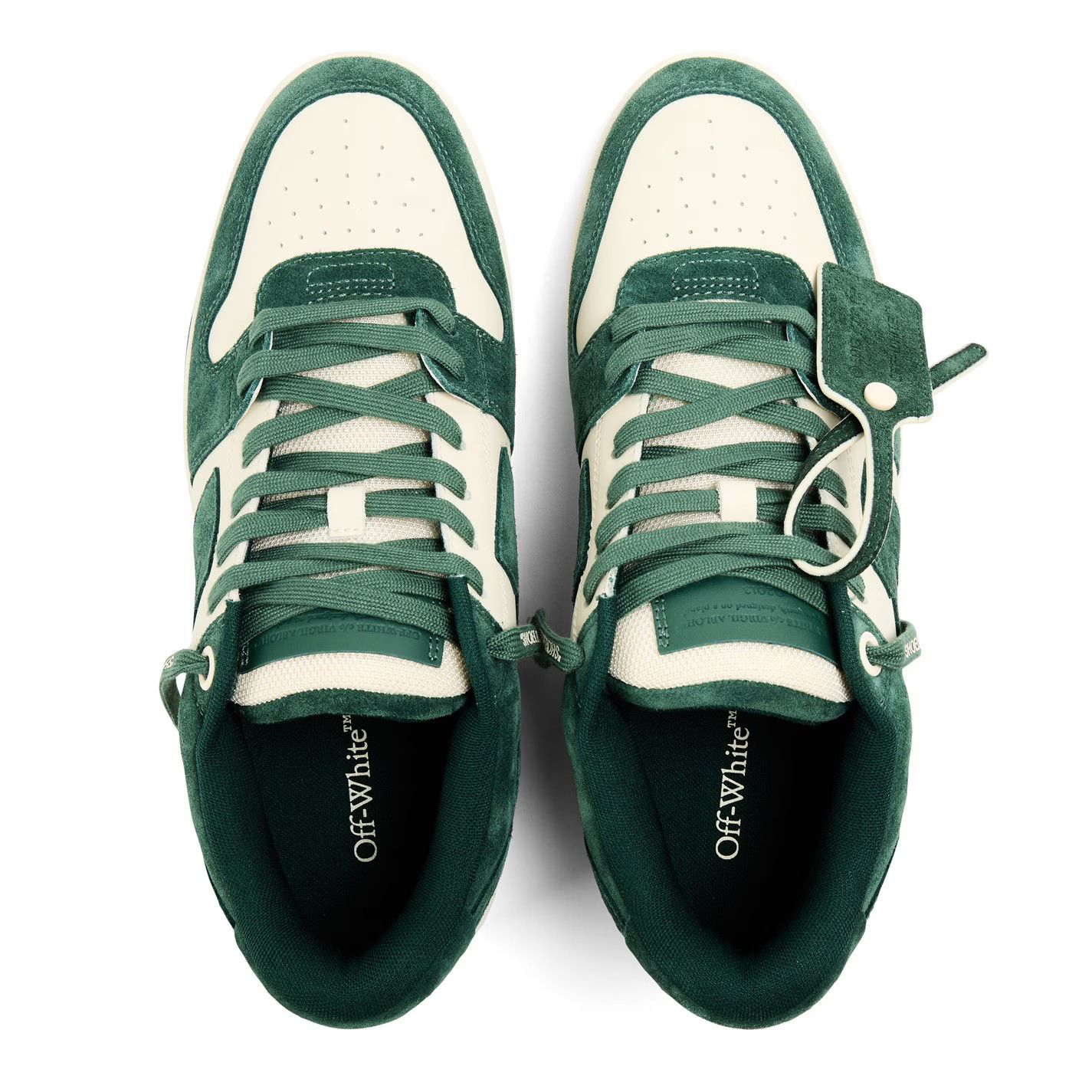 Off-White o1g2r1mq0226 Outofoffice Low-Top Trainers in Green/Ecru Size US 6 / EU 39 - 5 Thumbnail