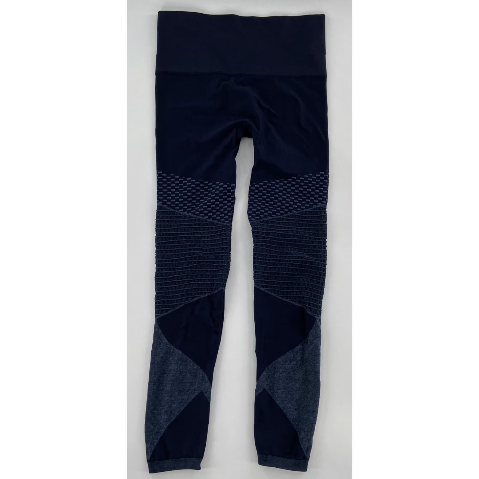 Spanx Spanx High Waist Seamless Moto Biker Leggings Womens Large L Blue Activewear Size 36" / US 14 / IT 50 - 3 Thumbnail
