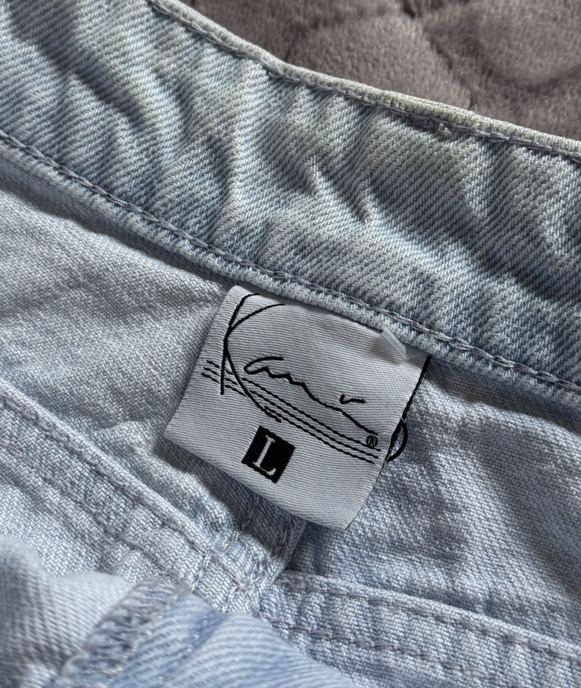 Karl Kani × Vintage Vintage Karl Kani Big Logo Denim Pants Size US 34 / EU 50 - 10 Thumbnail