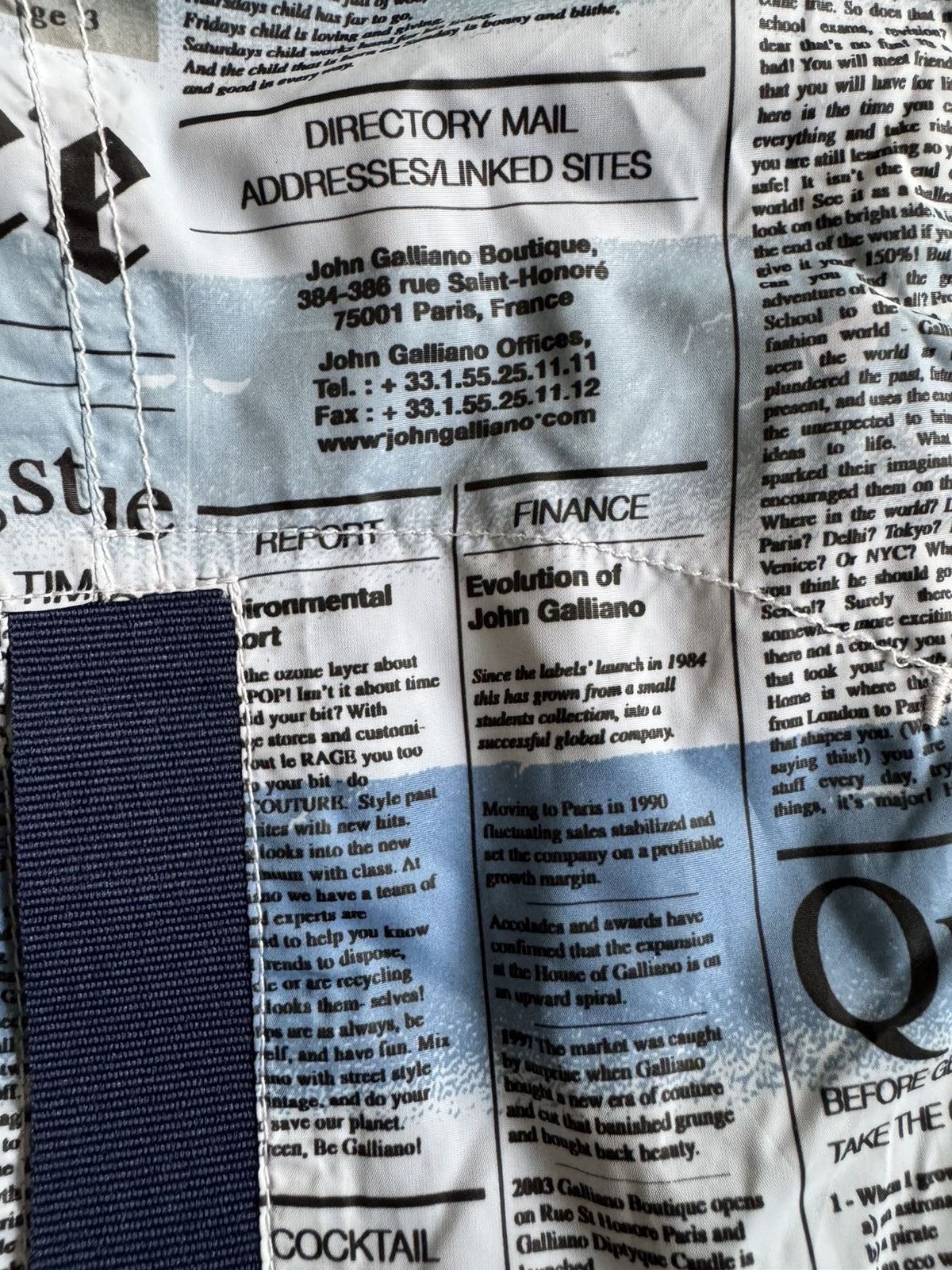John Galliano John Galliano Iconic Newspaper Print Hooded Jacket Size US XXS / EU 40 - 9 Thumbnail