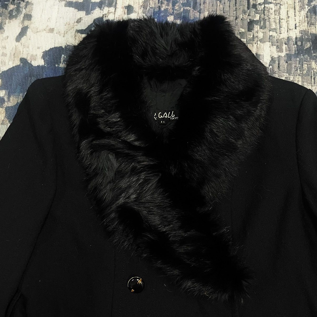 14th Addiction S.R. Gall Tokyo Gothic Punk Fur Coat Button Rick Owens Style Size XS / US 0-2 / IT 36-38 - 8 Thumbnail
