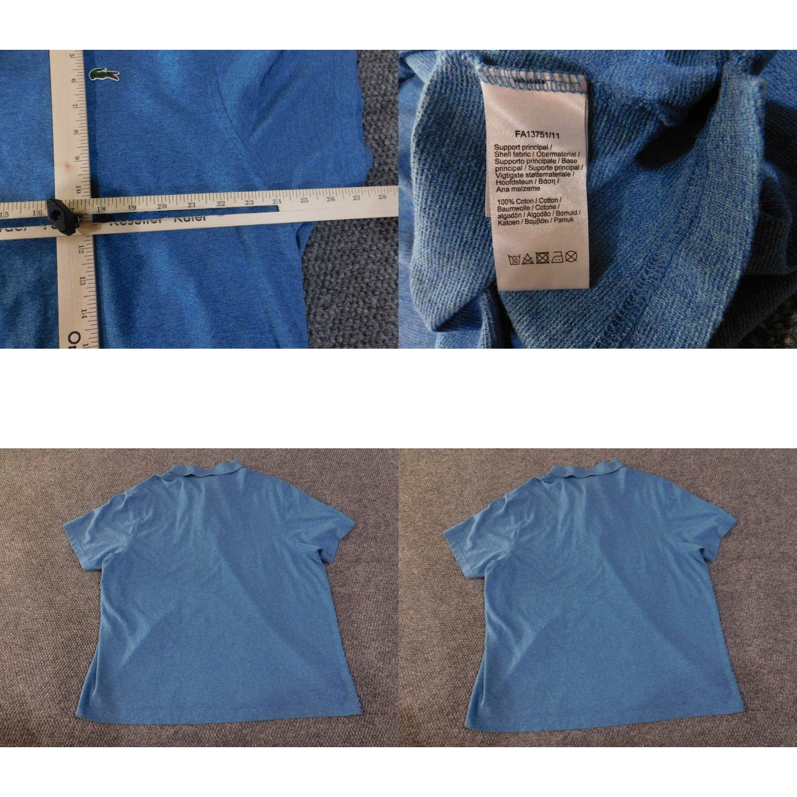 Lacoste Lacoste Polo Shirt Mens 4XL Blue Cotton Logo Knit Short Sleeve Collared Button Casual Vintage: No Size US XXL / EU 58 / 5 - 8 Thumbnail