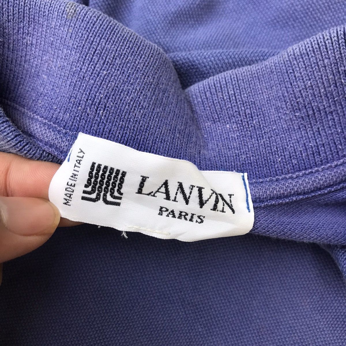 Lanvin × Vintage Vintage Lanvin Paris Purple Polo Shirt chest logo embroidere Size US M / EU 48-50 / 2 - 5 Thumbnail