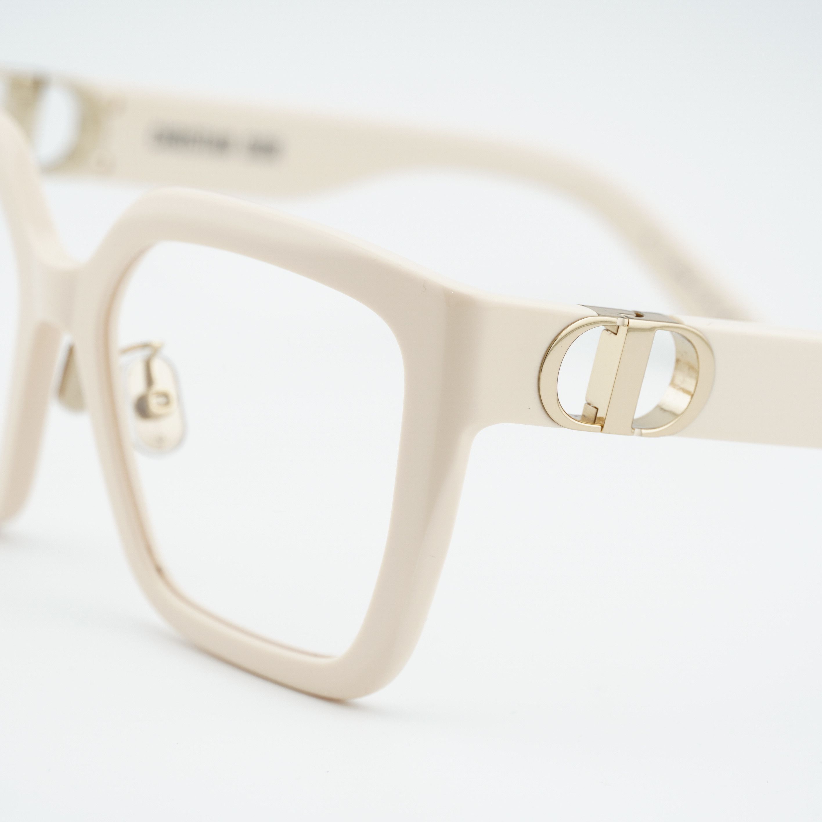 Dior Dior 30MONTAIGNEO S1F 9500 Eyeglasses Ivory 55mm Square Fram Size ONE SIZE - 8 Thumbnail