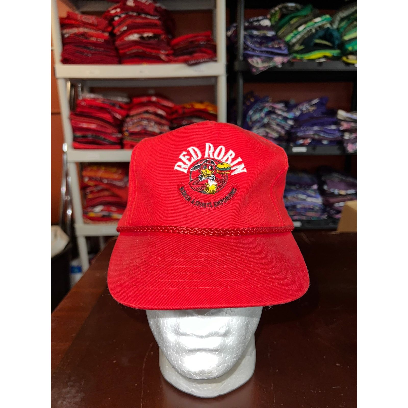 Vintage Vintage Red Robin Hat Snapback Roper Burger Cap VTG 90s OS Size ONE SIZE - 1 Thumbnail