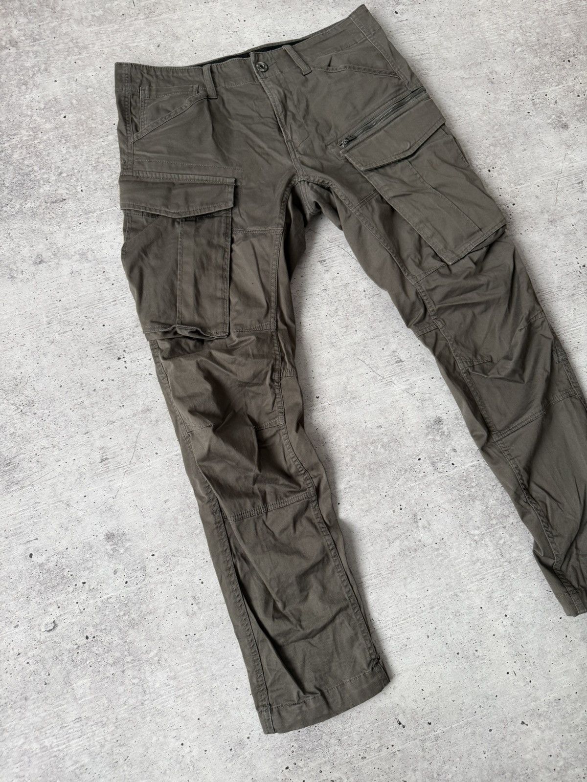 G-Star G-Star RAW Rovic Zip 3D Straight Tapered Cargo Pants Olive Size US 32 / EU 48 - 4 Thumbnail