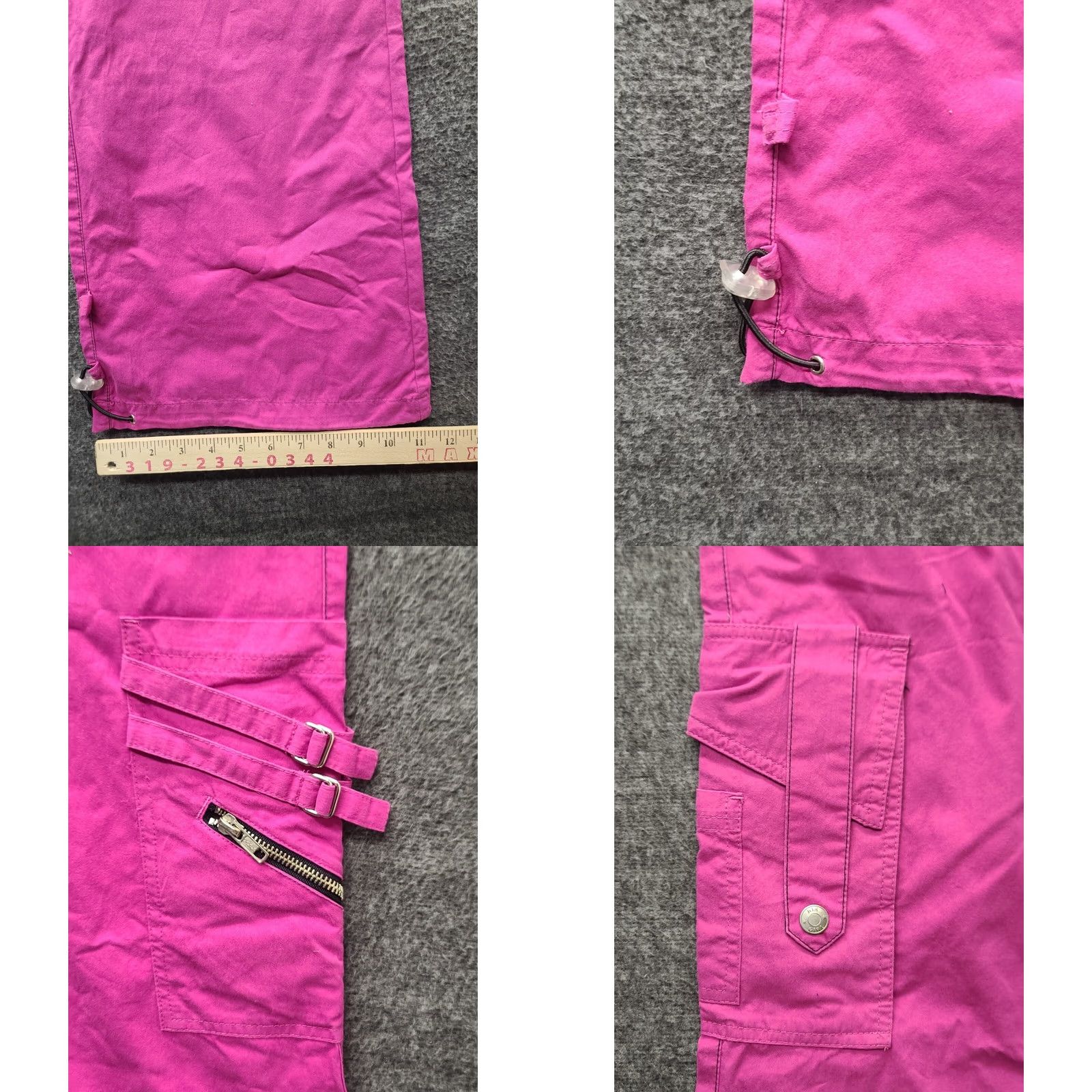 Vintage VINTAGE Kikgirl Pink Cargo Pants Wide Leg Y2K Rave 90s 00s Womens 5 Size 27" / US 4 / IT 40 - 8 Thumbnail