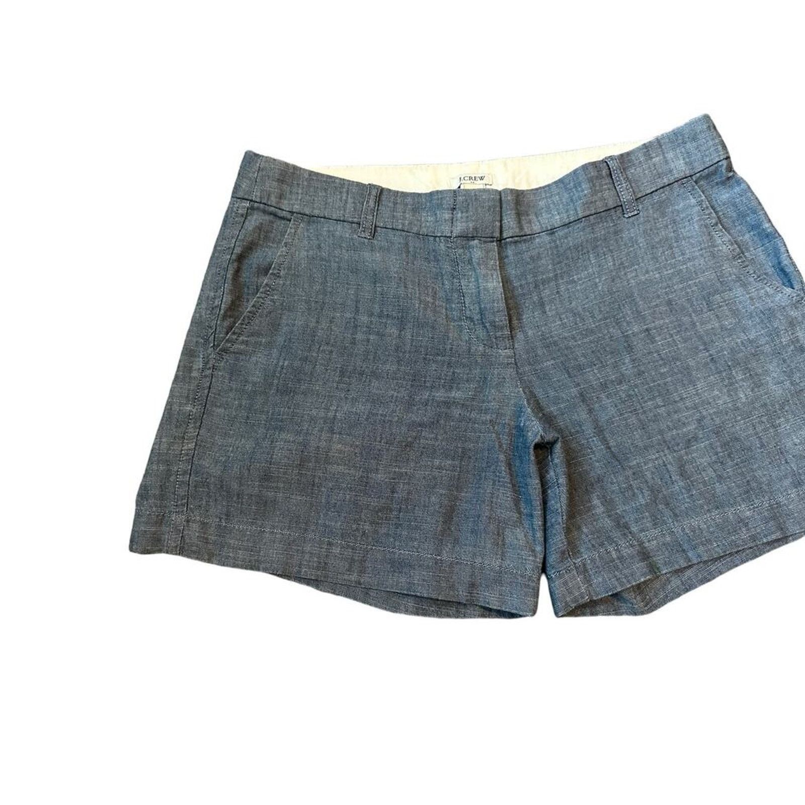 J.Crew J.Crew Blue Casual Cotton Blue Classic Chambray Shorts Size 28" / US 6 / IT 42 - 5 Thumbnail