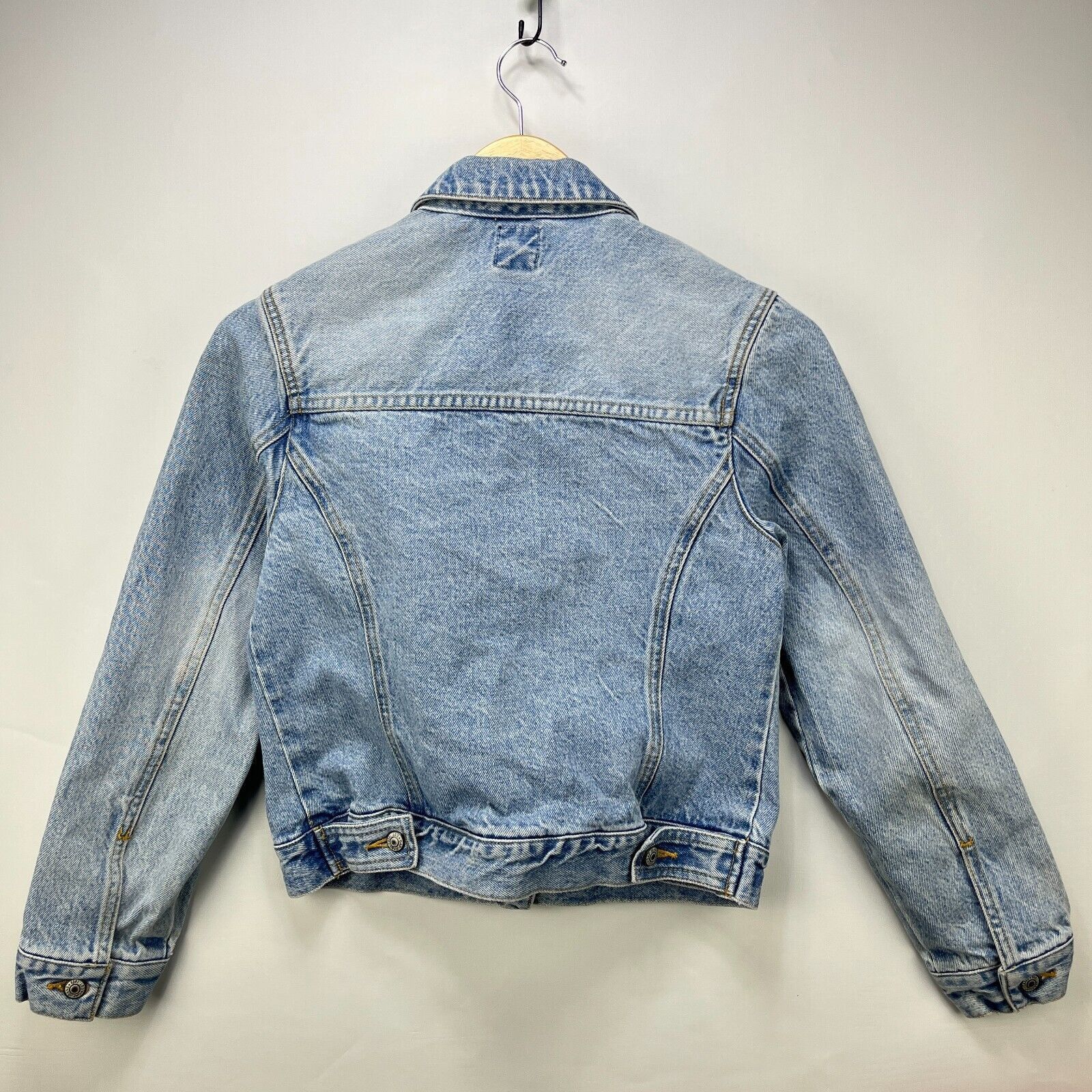 Gap × Vintage Vintage Gap Denim Jacket Light Wash Womens Small Retro Y2K Size S / US 4 / IT 40 - 10 Thumbnail