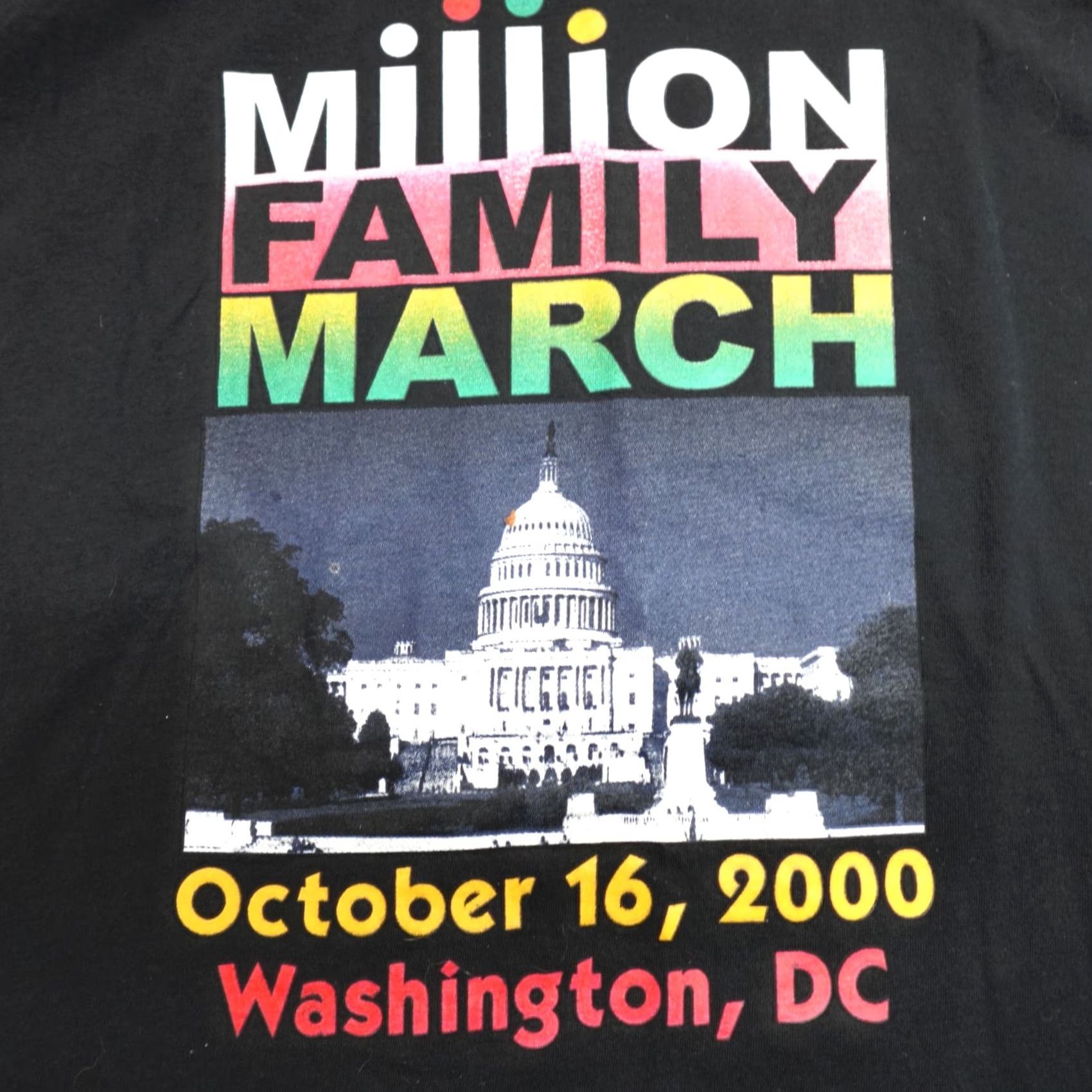 Vintage VINTAGE Million Family March Shirt XL Black Double Sided 2000 October 16th Mens Shirt XL Black Double Sided Band 2000s Size US XL / EU 56 / 4 - 2 Thumbnail