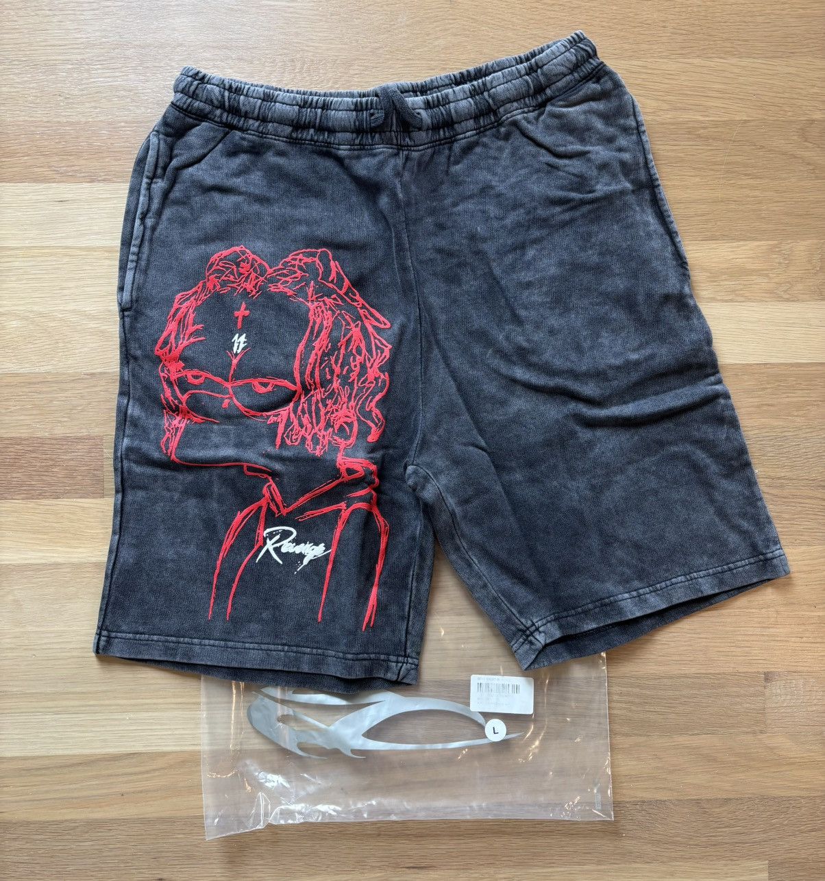 Revenge × Trippie Redd Revenge Trippie Redd Bart Black Shorts Size Large Size US 34 / EU 50 - 2 Thumbnail