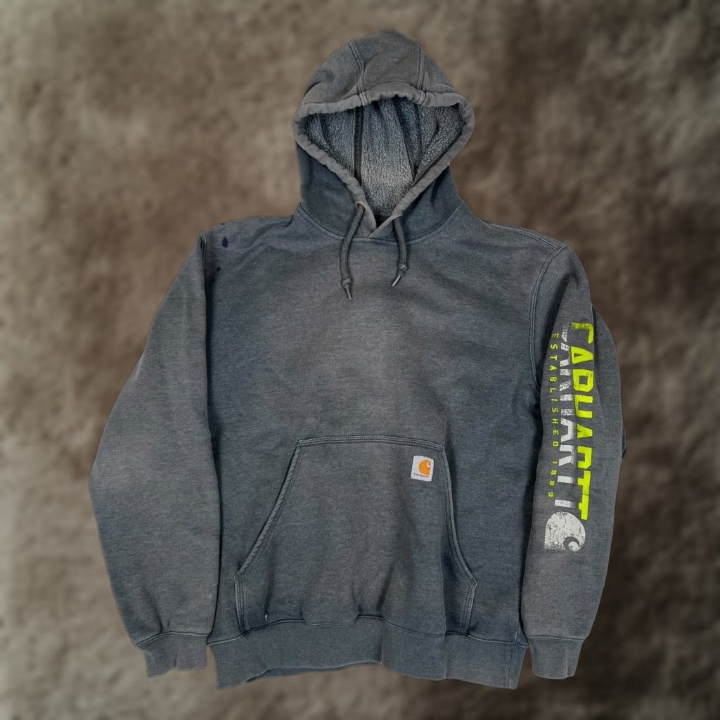Carhartt Carhartt Hoodie Sweatshirt Mens Large Gray Sun Faded Stain Distressed K288 Size US M / EU 48-50 / 2 - 1 Thumbnail