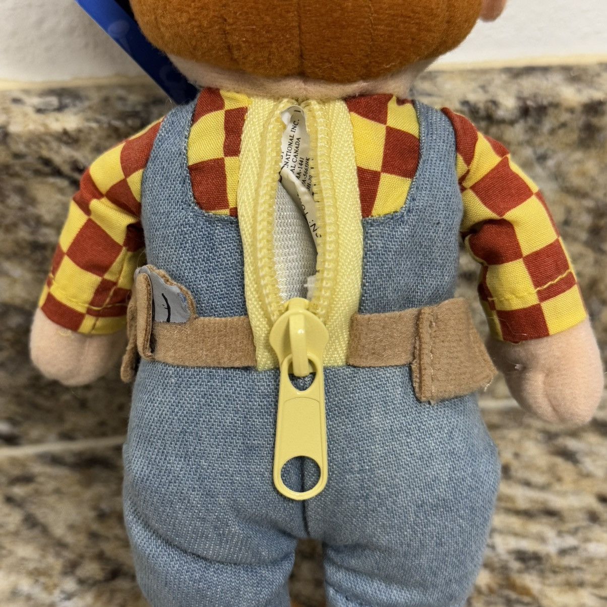Nickelodeon × Vintage 2001 Bob the Builder Plush Zip Coin Pouch Bag Keychain 8" Size ONE SIZE - 5 Thumbnail