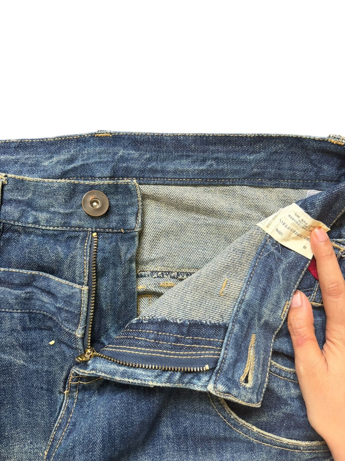 Issey Miyake Vintage Japanese Brand Double Waist Distress Loose Jeans Size 30" / US 8 / IT 44 - 5 Thumbnail