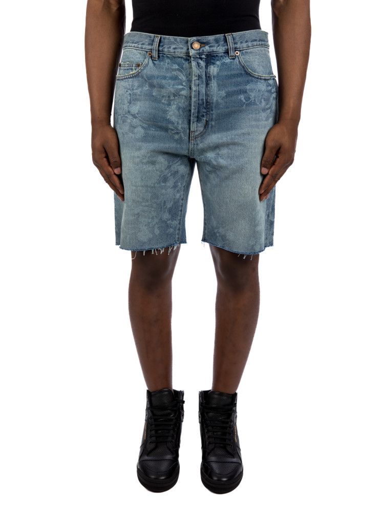 o1bcso1str0924 Florida Blue Flower Shorts in Blue