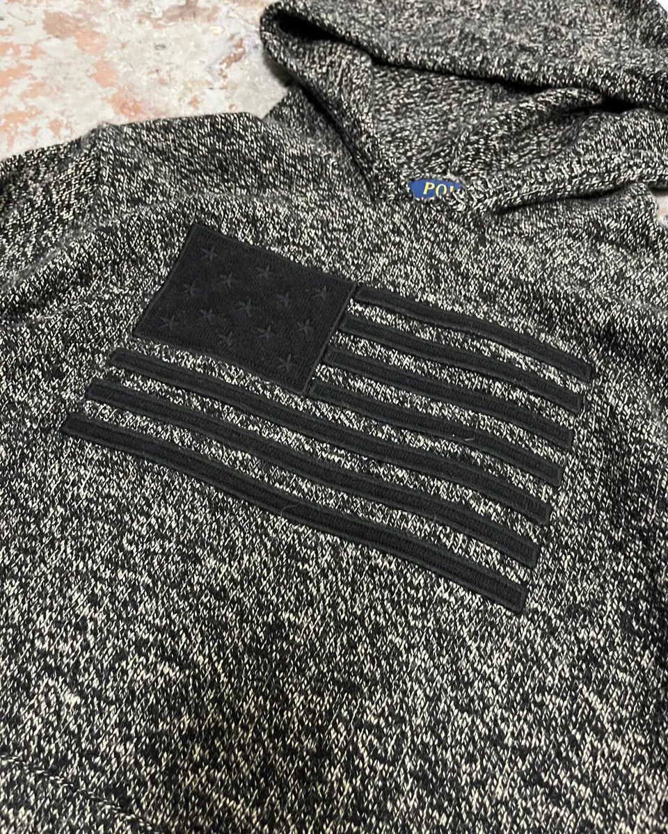 Polo Ralph Lauren Ralph Lauren Grey Wool USA Flag Patch Hoodie Size US XS / EU 42 / 0 - 6 Thumbnail