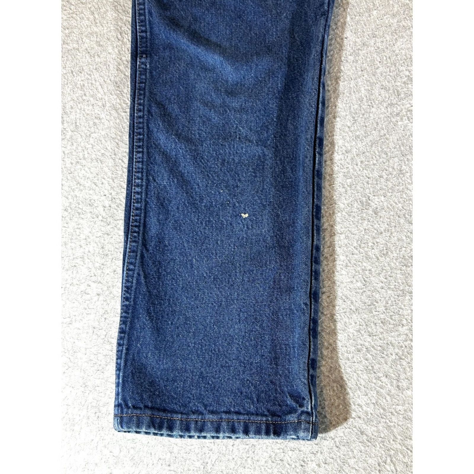 Wrangler Wrangler Jeans Mens 34x31 Cowboy Cut Original Straight Workwear Western 13MWZ Jeans Blue Dark Wash 13MWZ Mens Shirts? Size US 34 / EU 50 - 2 Thumbnail