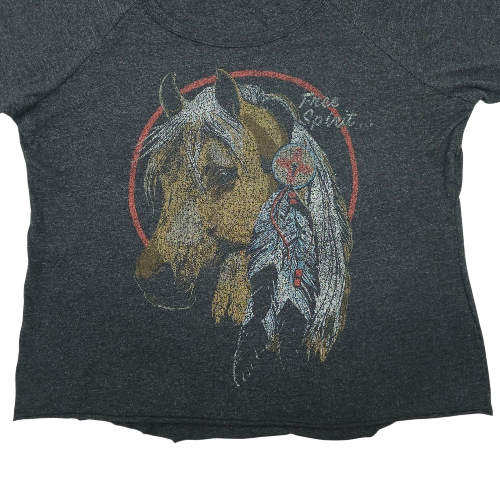 Other Junk Food Clothing Free Spirit Graphic Tee Size L Horse Gray Size L / US 10 / IT 46 - 11 Thumbnail