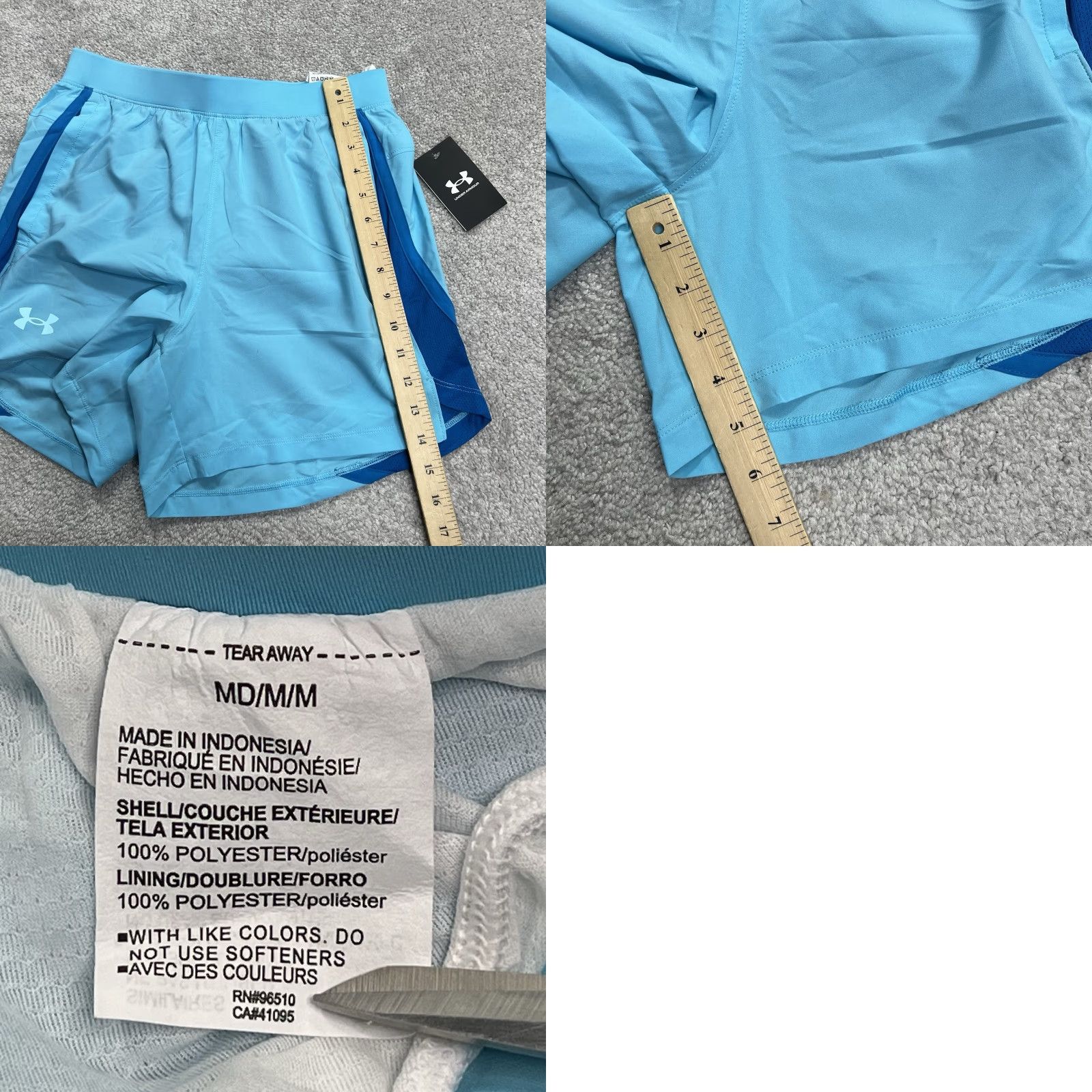 Under Armour Under Armour UA Launch Shorts Men Medium Blue 5” Athletic Lined Quick Dry NWT Size US 27 - 9 Thumbnail