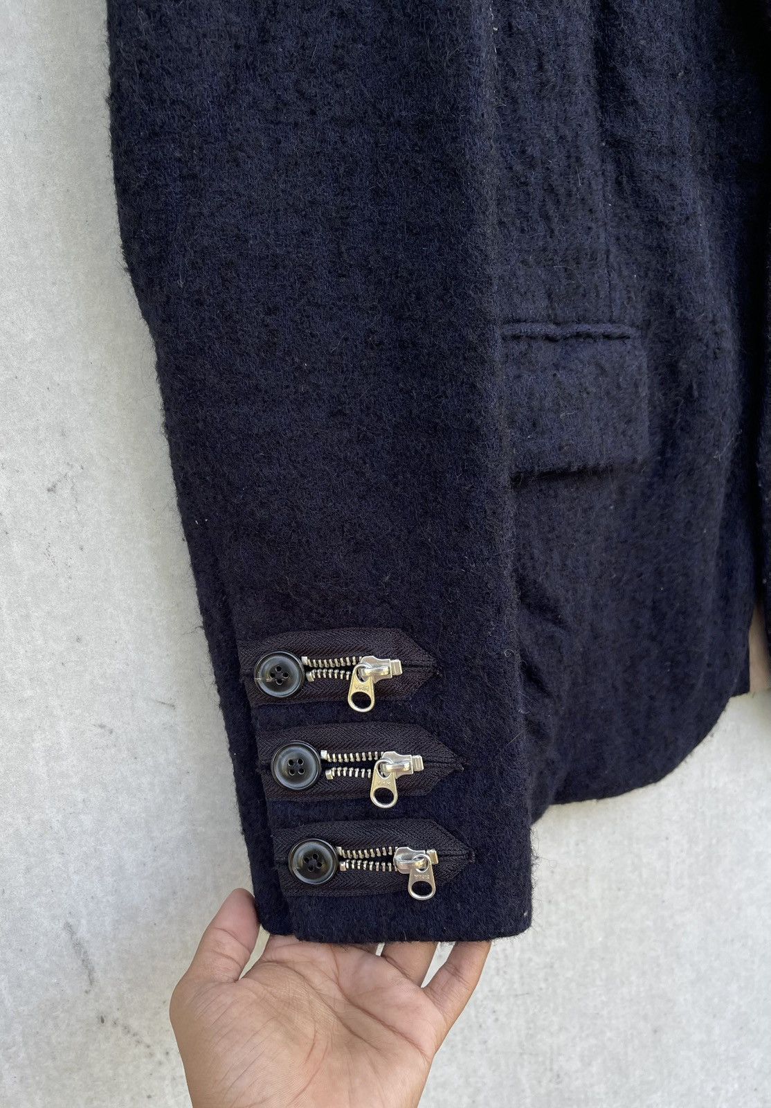 Junya Watanabe 🔥 TAKEO KIKUCHI ATELIER MULTI-ZIP PUNK MOHAIR SUIT/JACKET Size US M / EU 48-50 / 2 - 5 Thumbnail