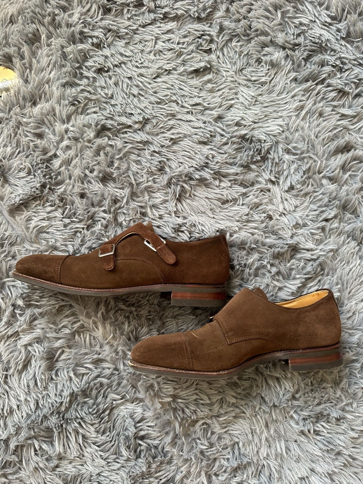 Meermin Meermin size 8.5 brown suede double monk straps EUC! Size US 8.5 / EU 41-42 - 4 Thumbnail
