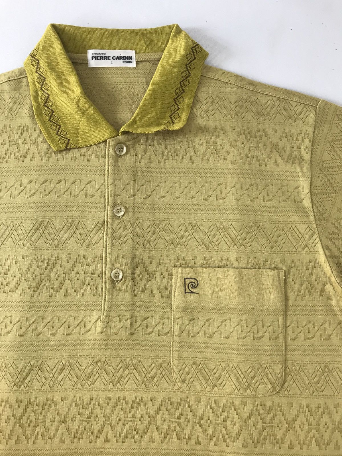 Pierre Cardin 90s Pierre Cardin Paris Tricot Single Pocket Polo Tee Size US M / EU 48-50 / 2 - 4 Thumbnail