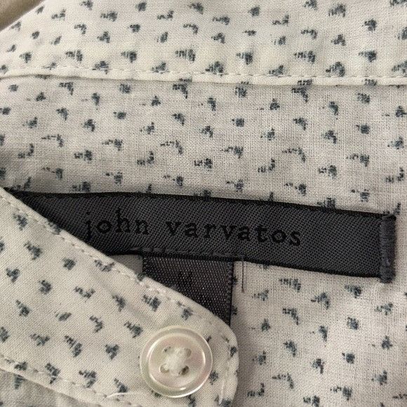 John Varvatos NWT John Varvatos Capri Blue Print Button Down Shirt Size Me Size US M / EU 48-50 / 2 - 8 Thumbnail